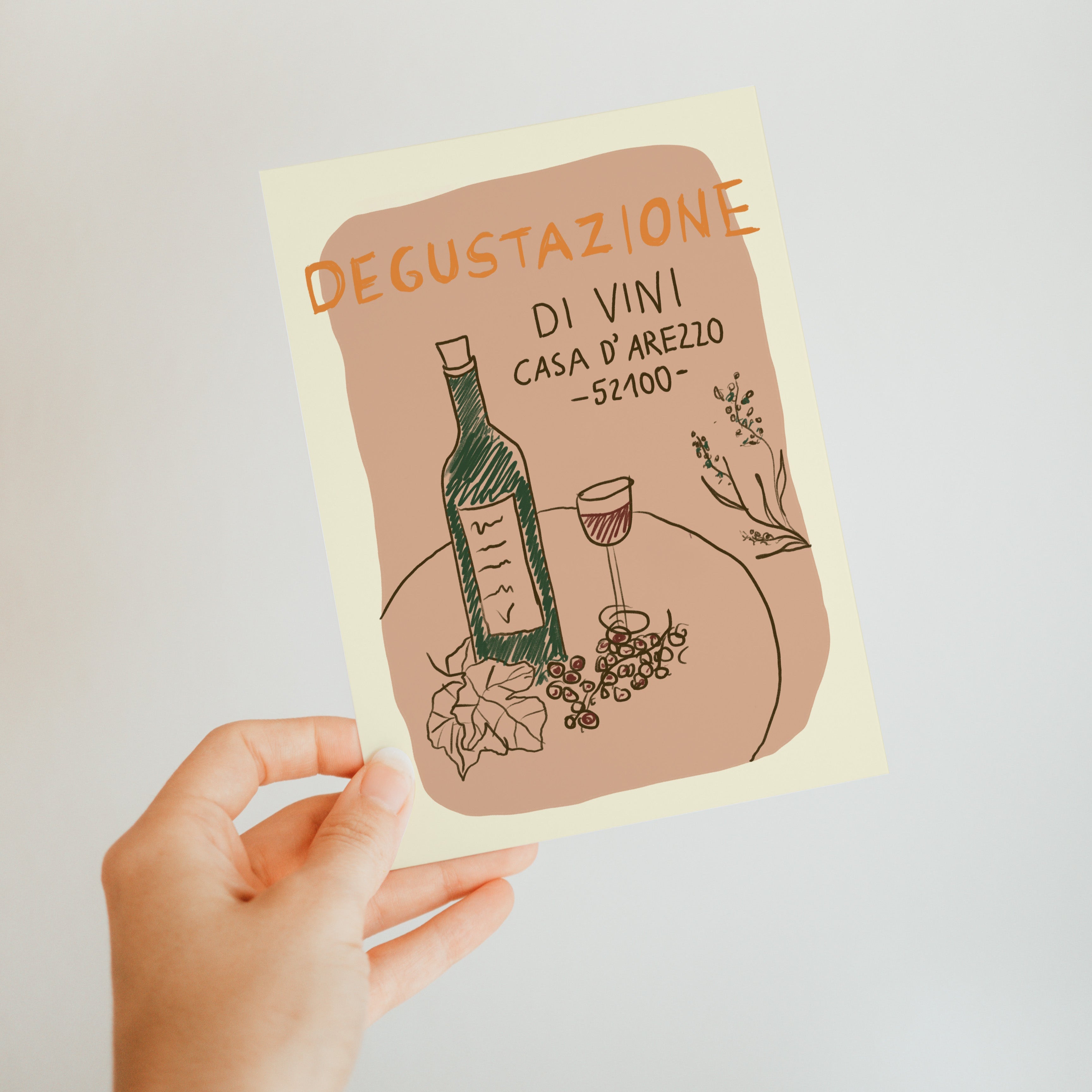 POSTKARTE WEINPROBE