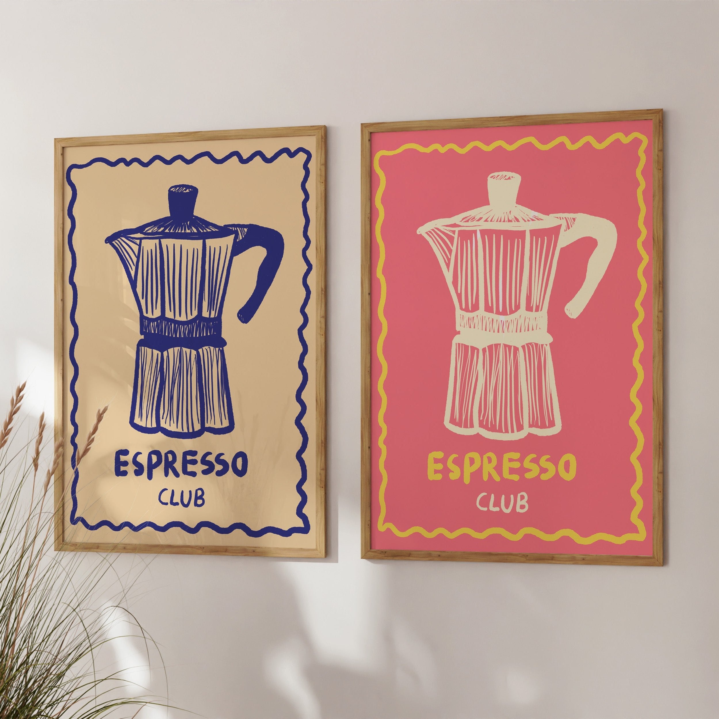 POSTER ESPRESSO CLUB BLAU