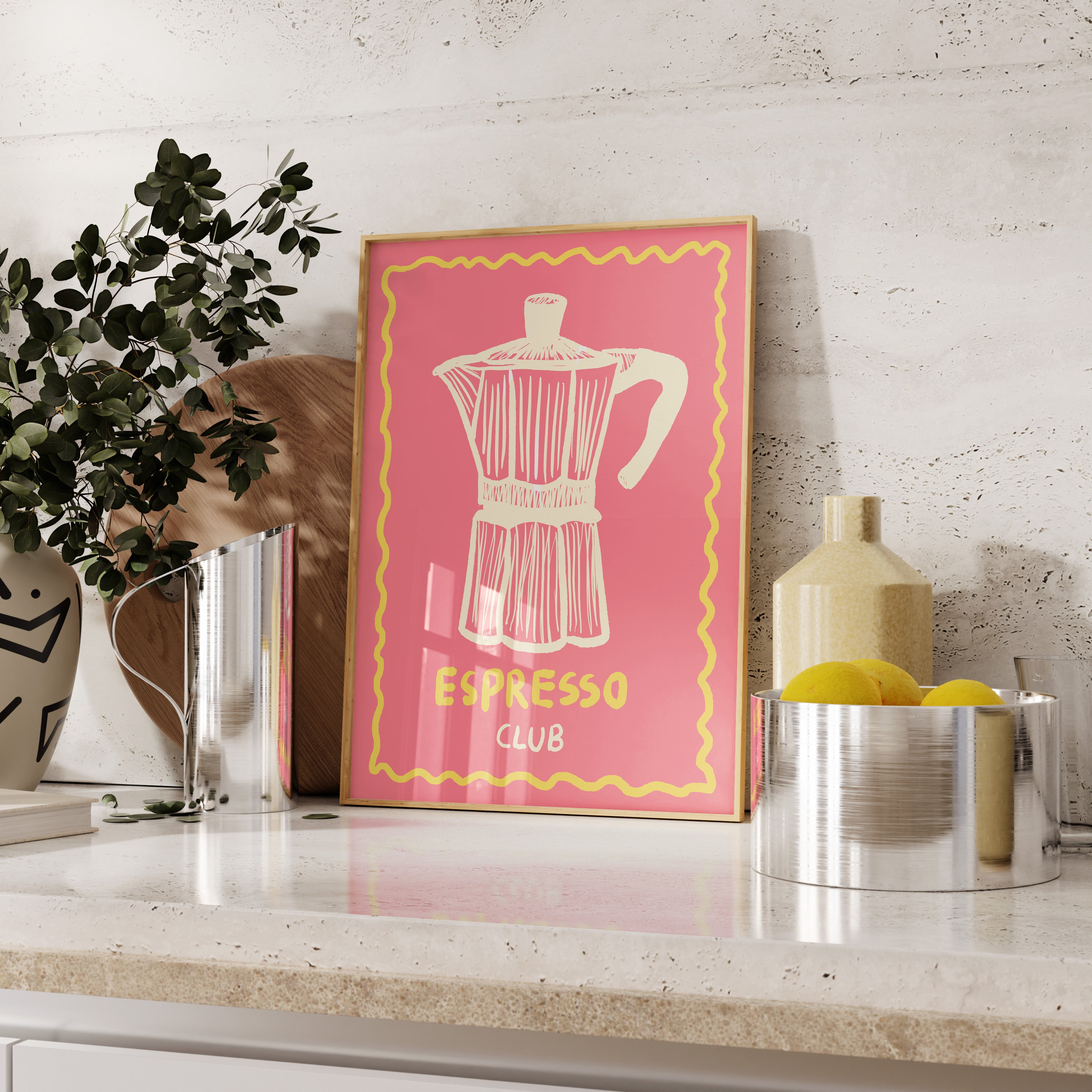 POSTER ESPRESSO CLUB PINK