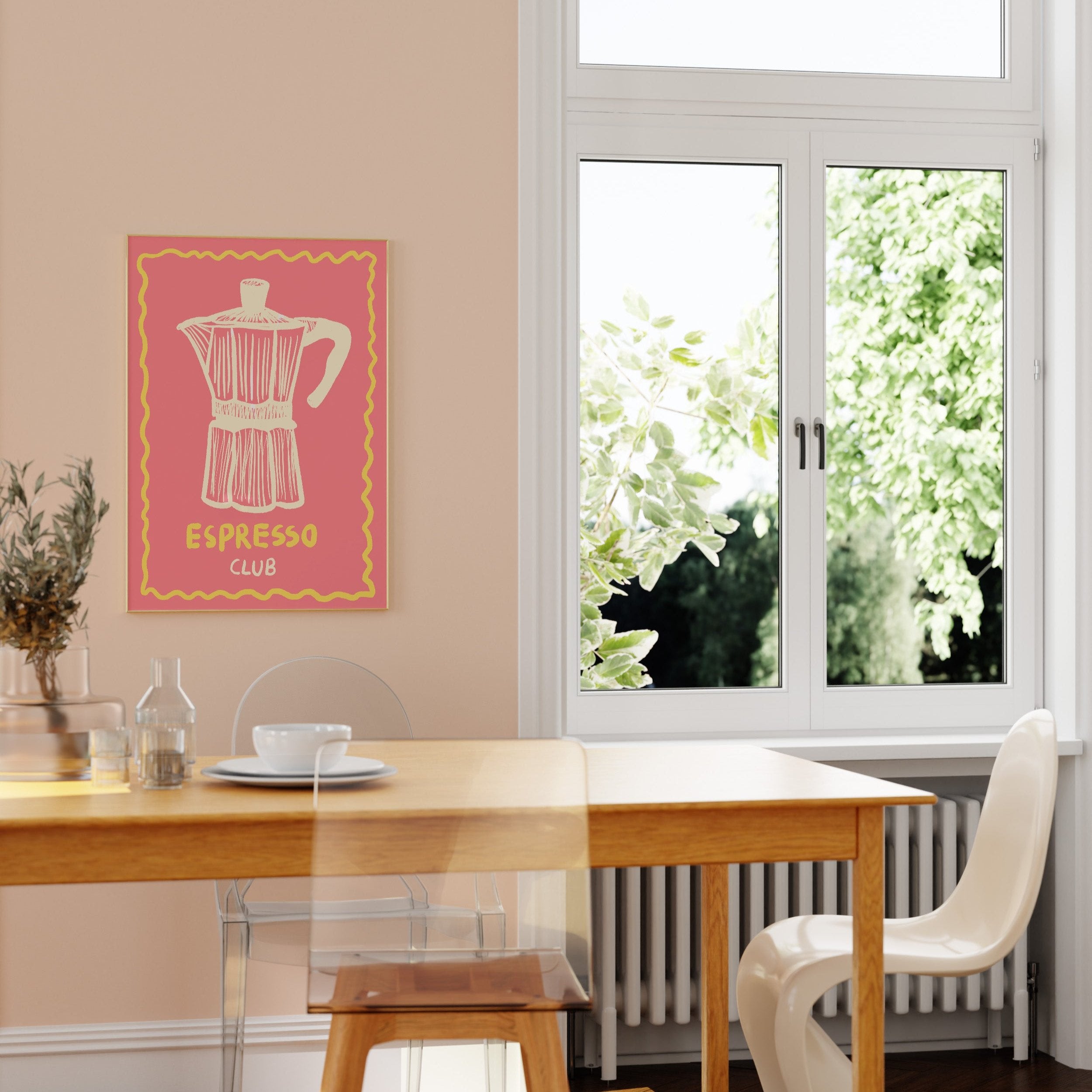 POSTER ESPRESSO CLUB PINK