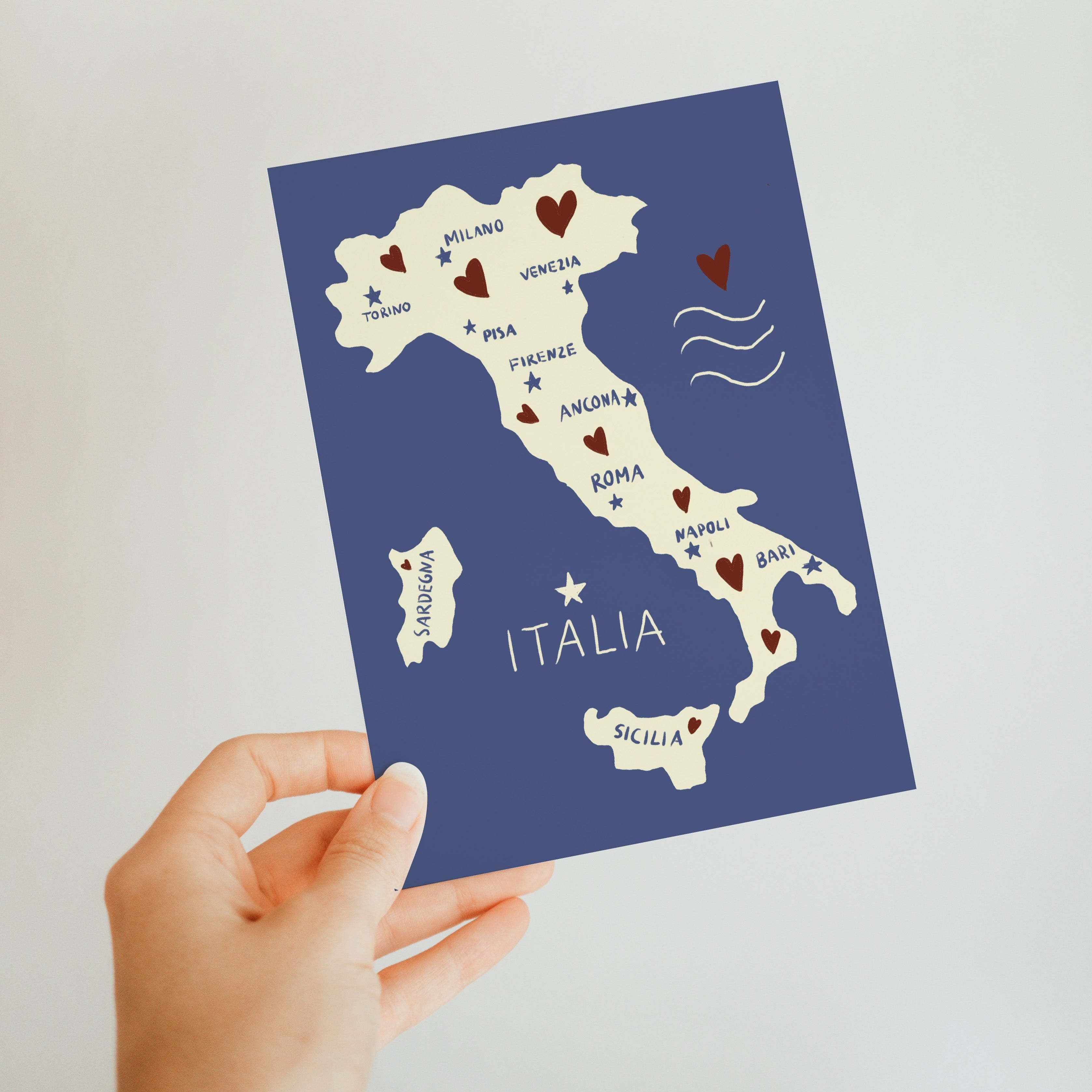 POSTKARTE ITALIEN KARTE