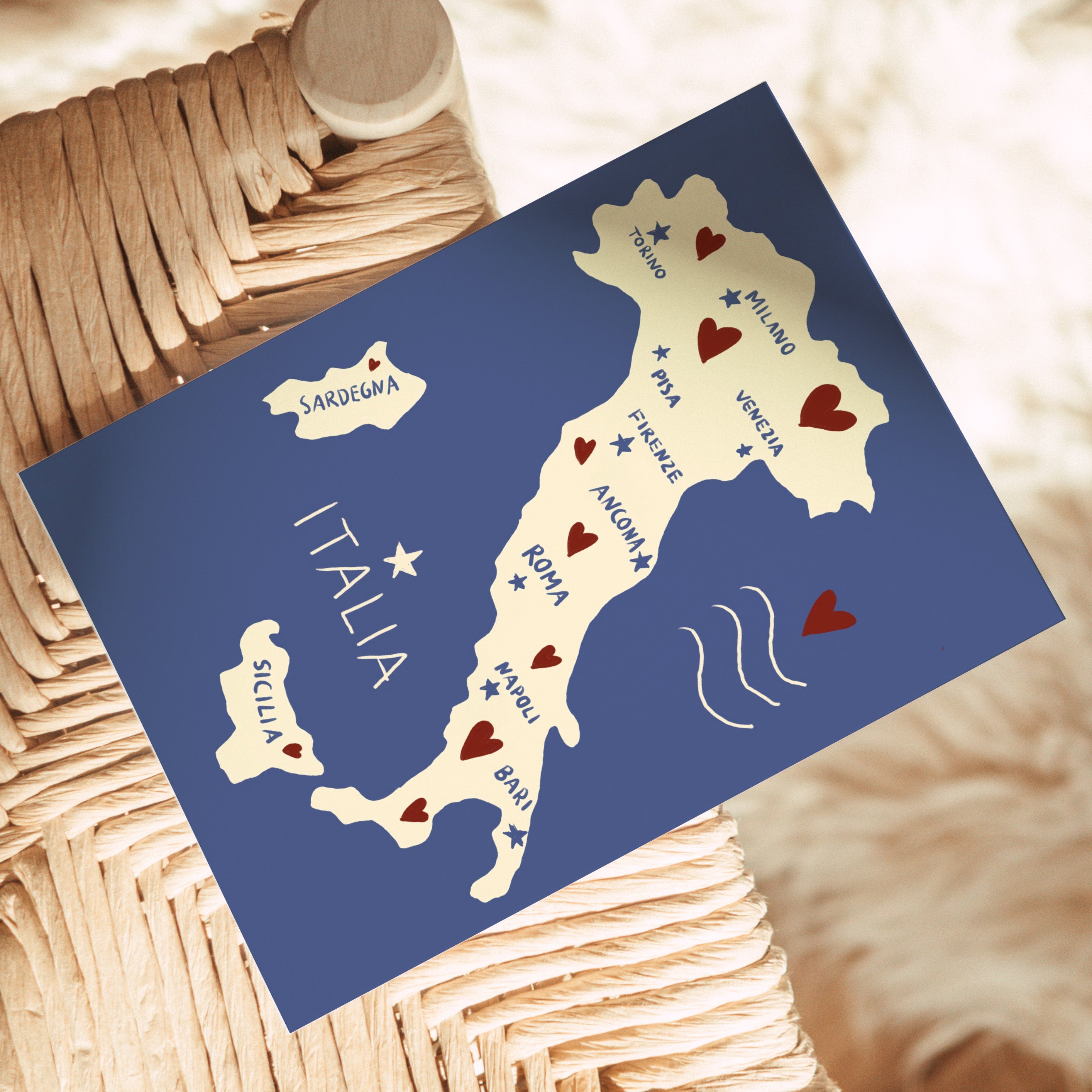 POSTKARTE ITALIEN KARTE