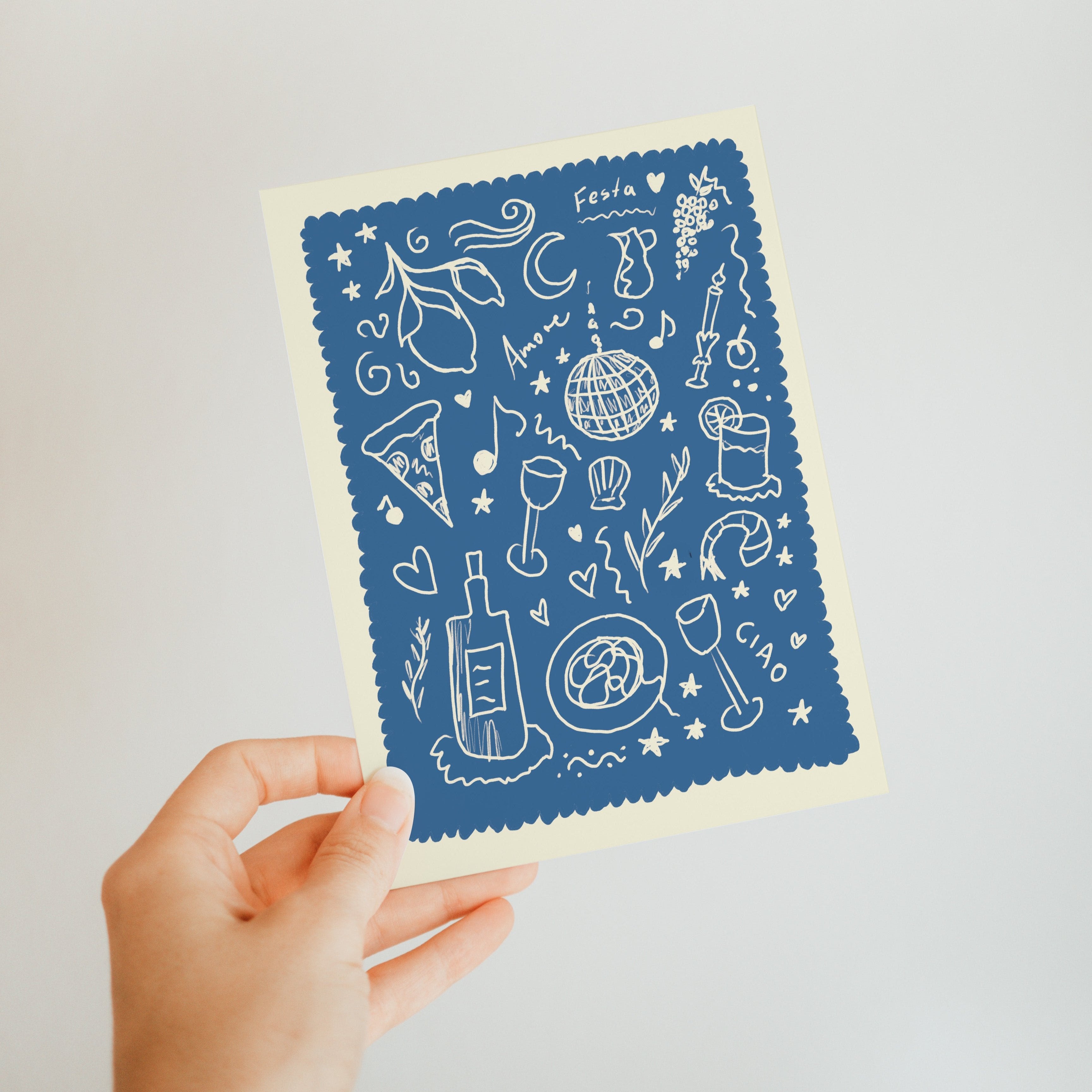 POSTKARTE ITALIENISCHES FEST