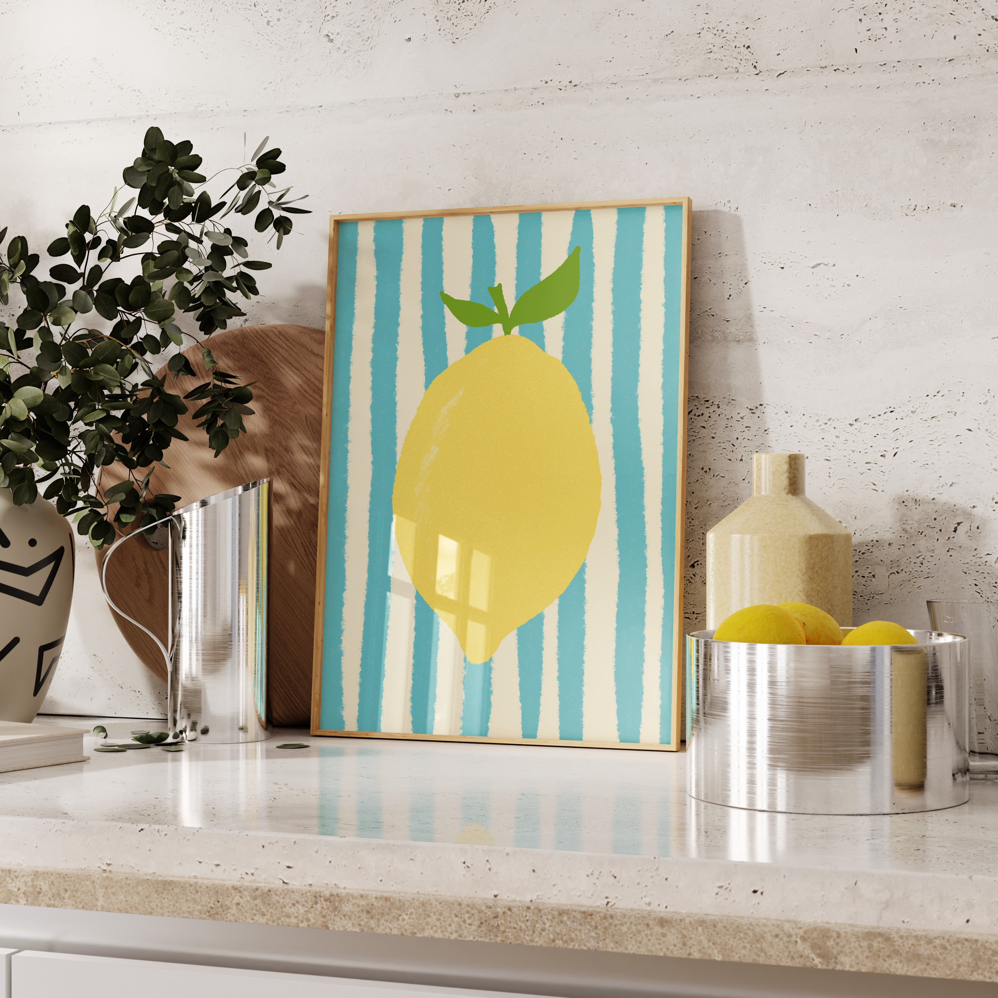 POSTER LIMONE HELLBLAU