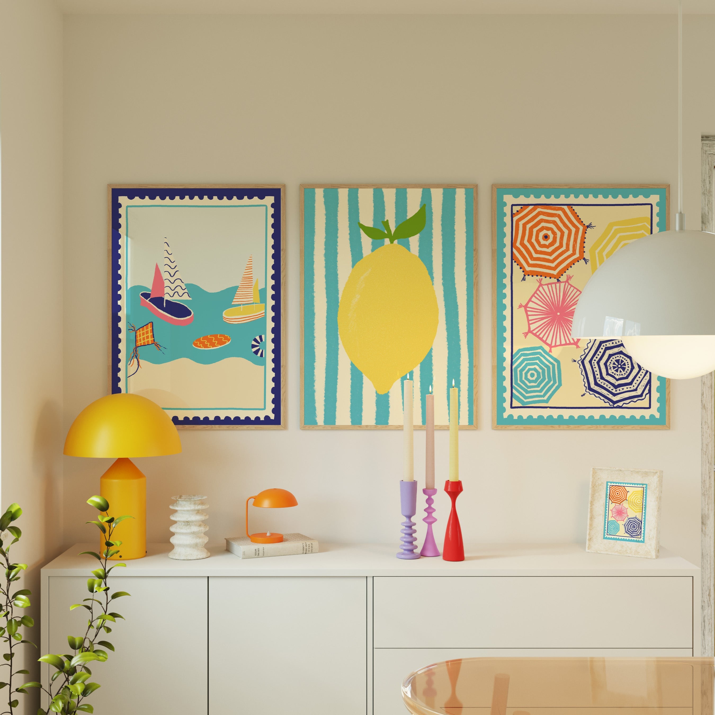POSTER LIMONE HELLBLAU
