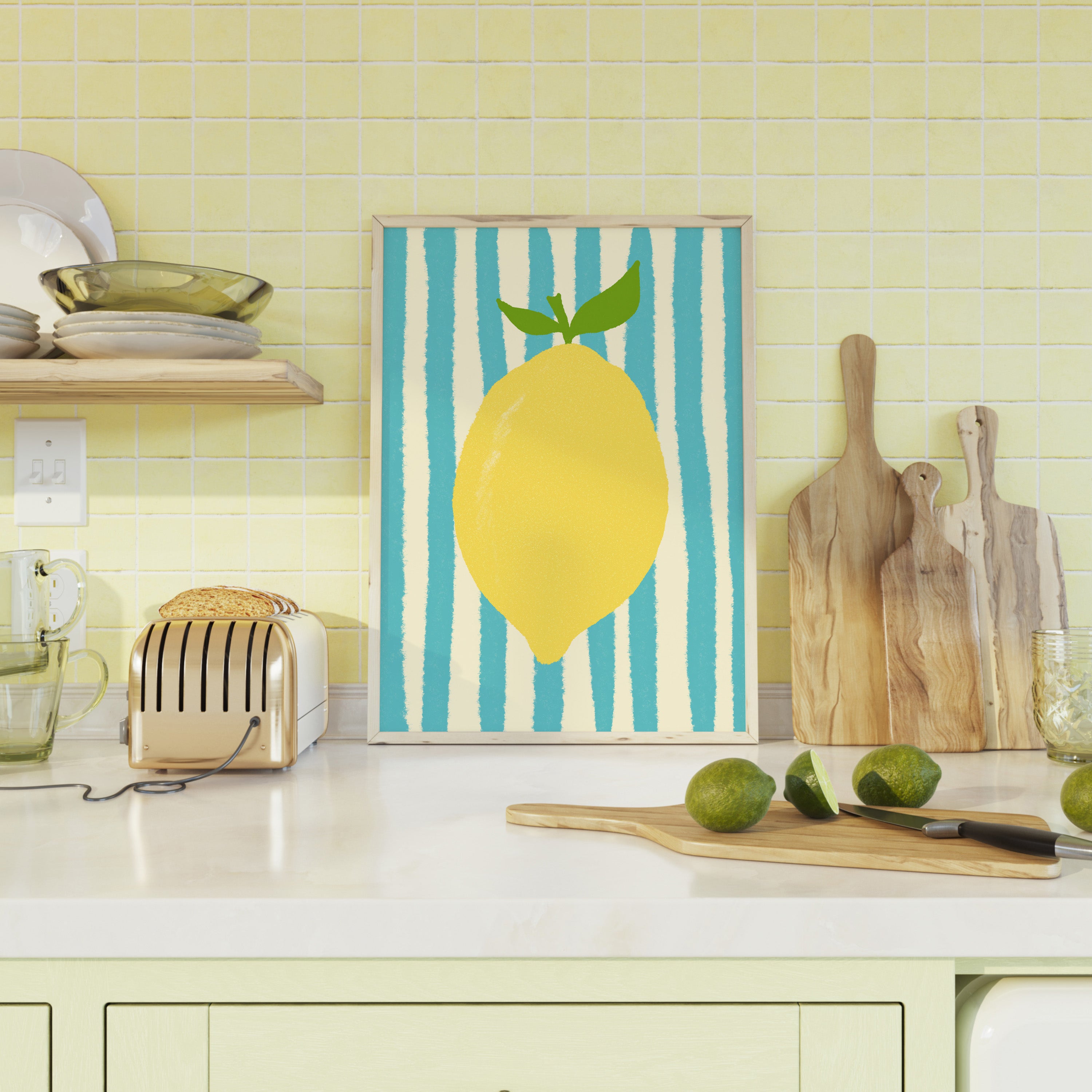 POSTER LIMONE HELLBLAU