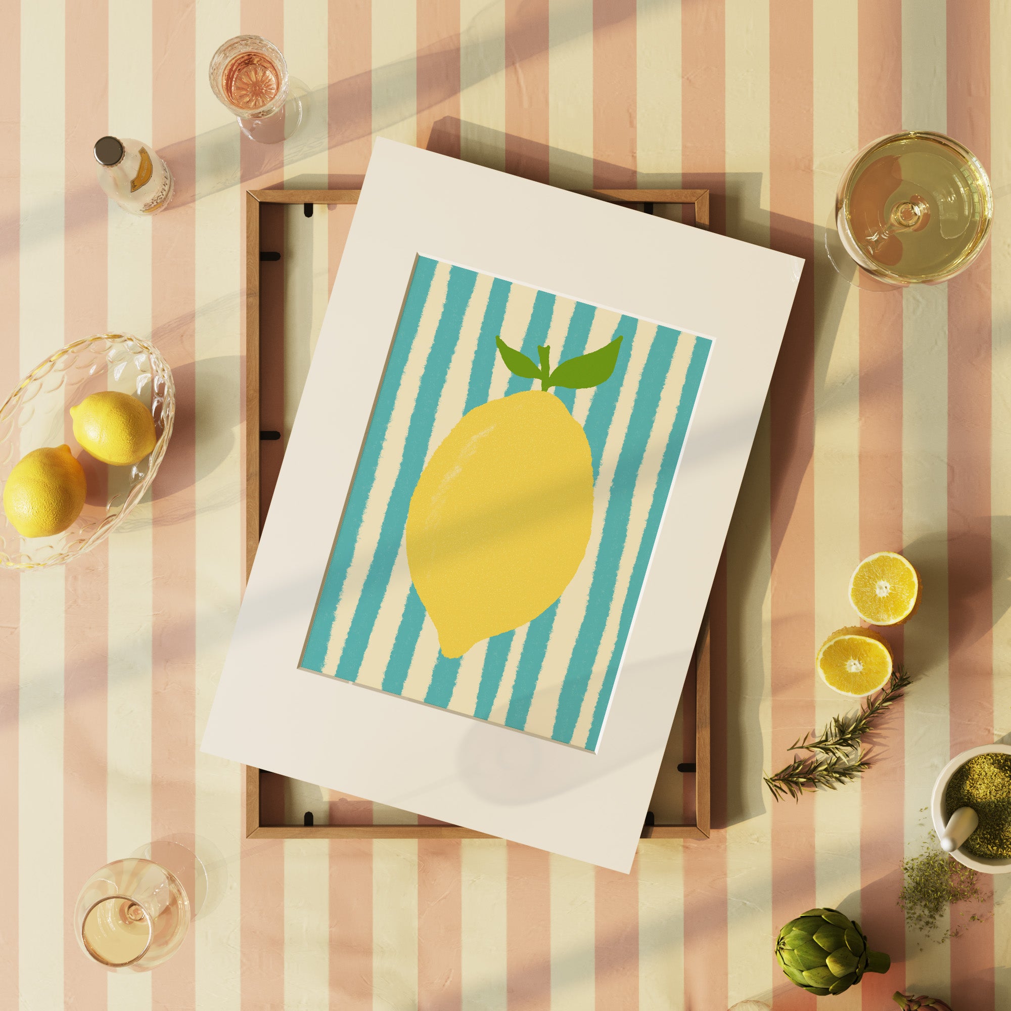 POSTER LIMONE HELLBLAU