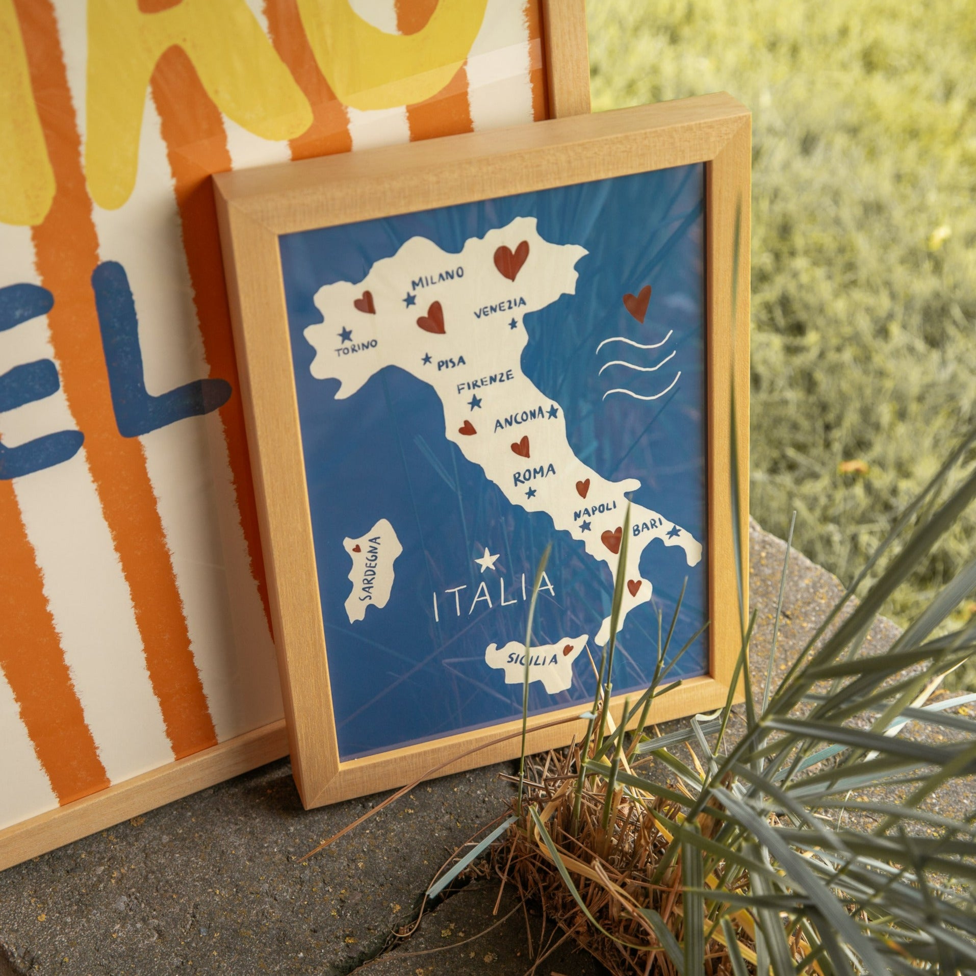 POSTER ITALIEN KARTE