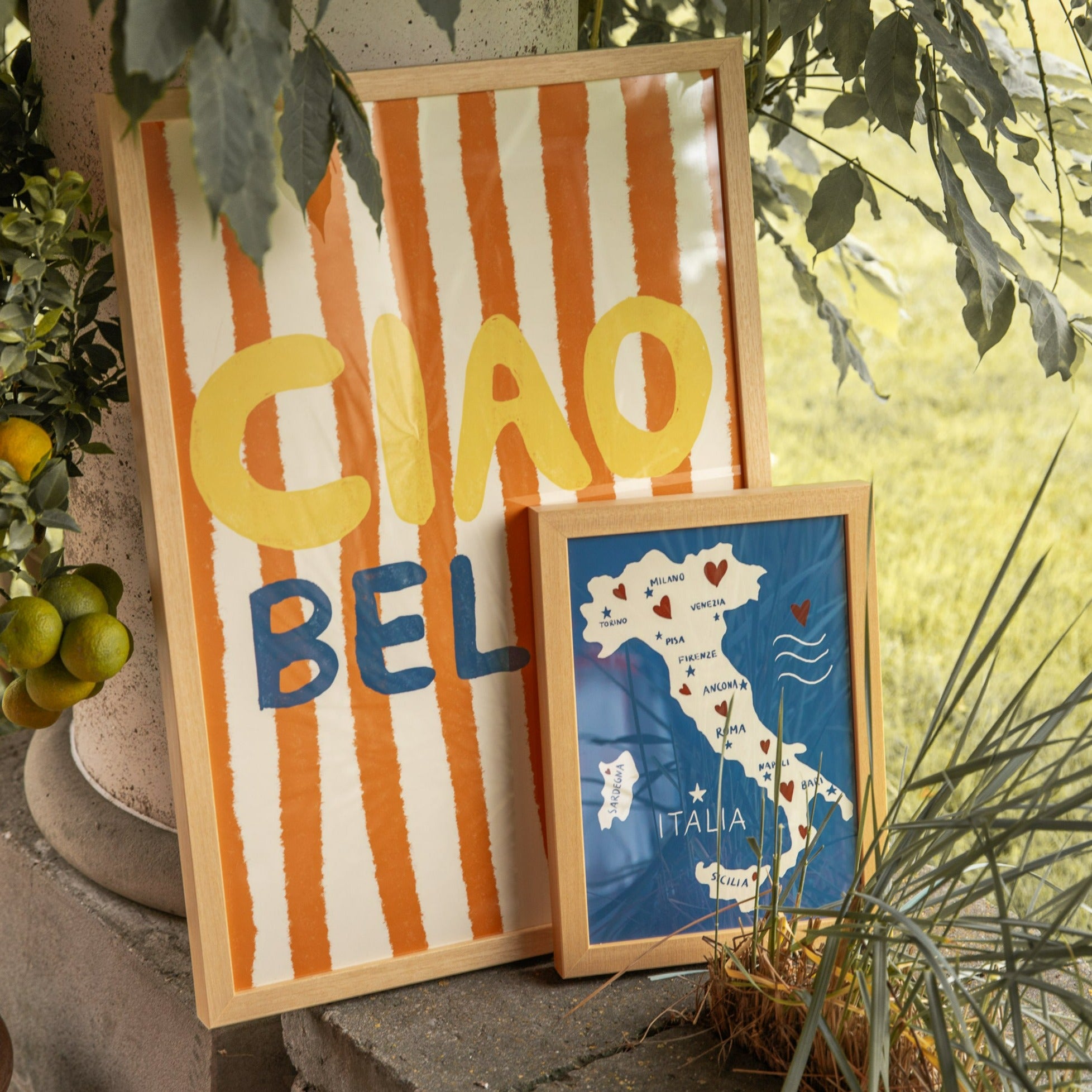 POSTER ITALIEN KARTE