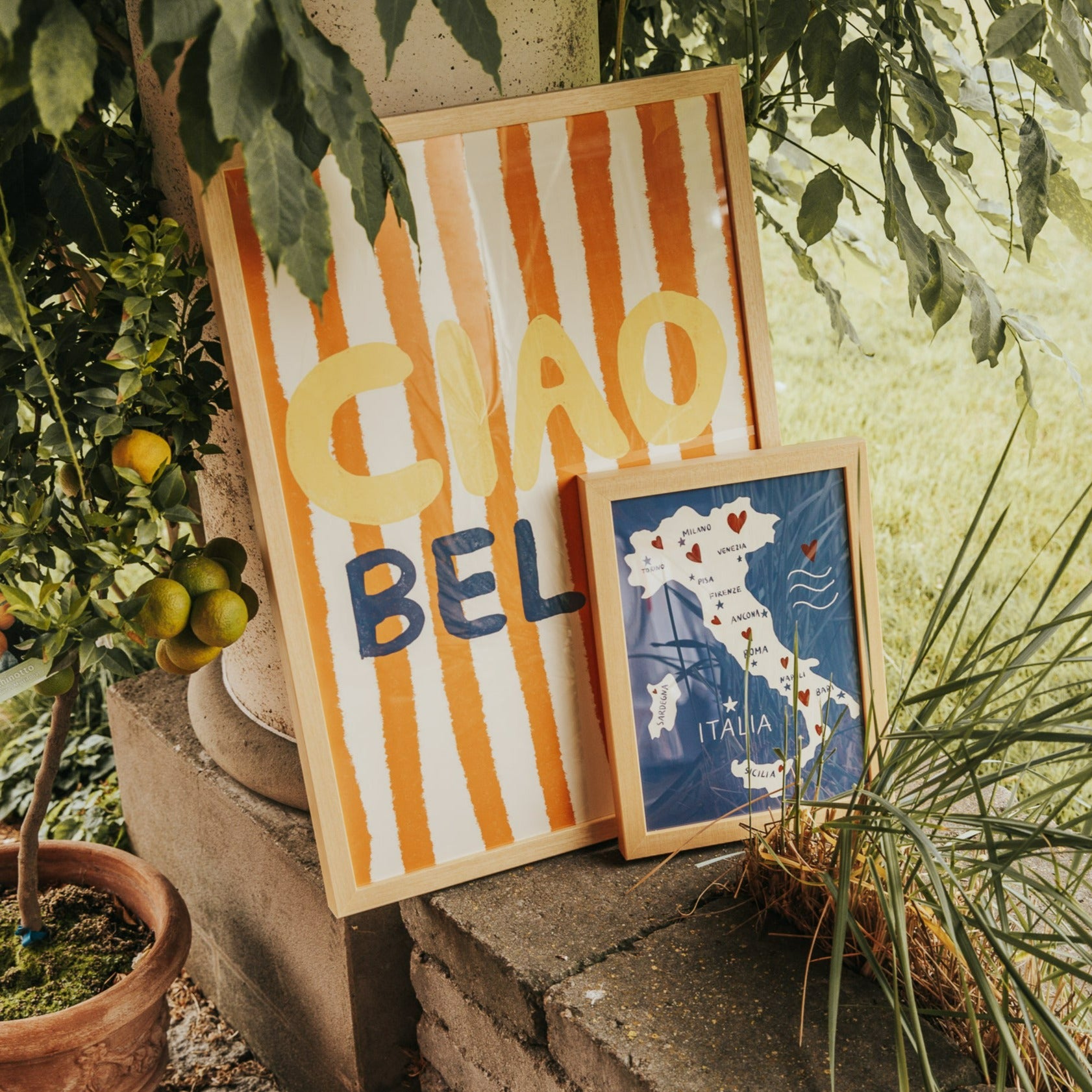 POSTER ITALIEN KARTE