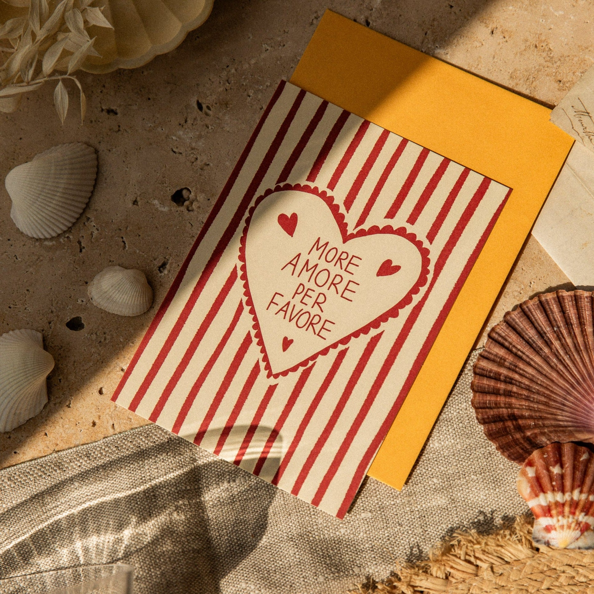 POSTKARTE MORE AMORE PER FAVORE