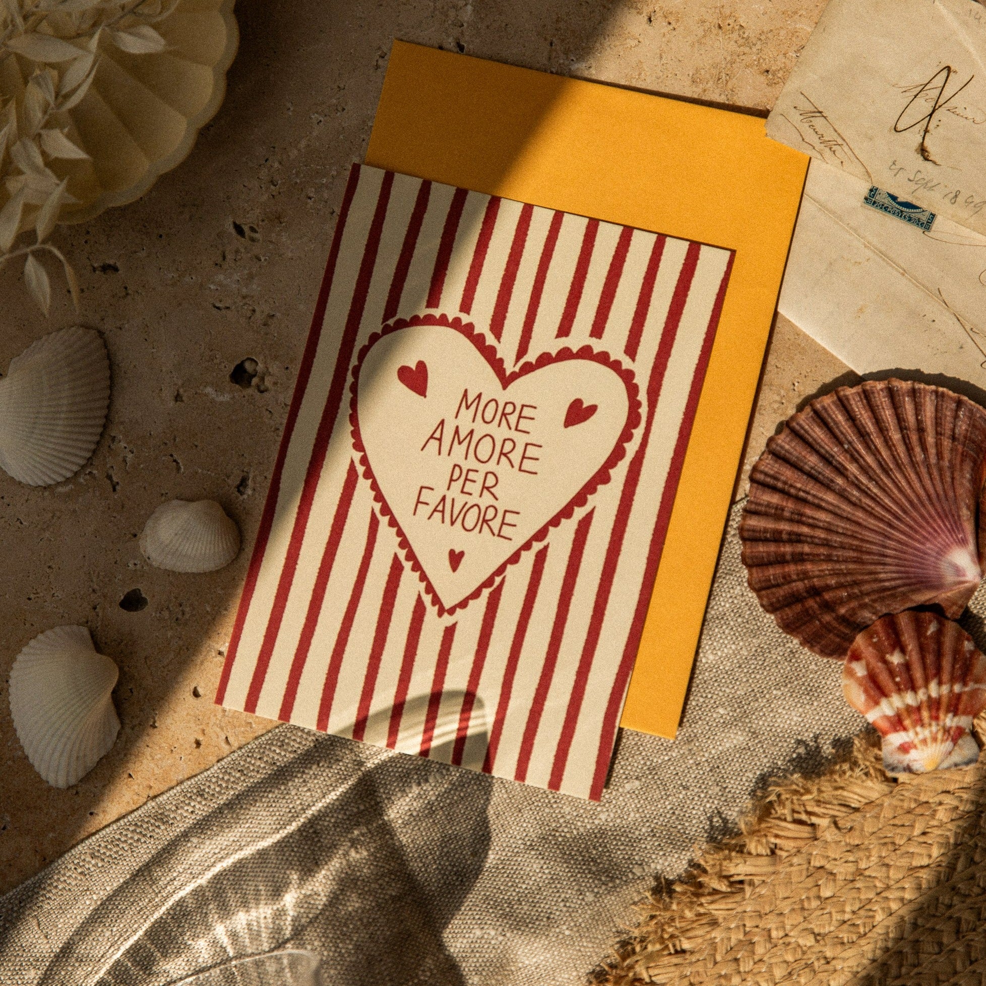 POSTKARTE MORE AMORE PER FAVORE