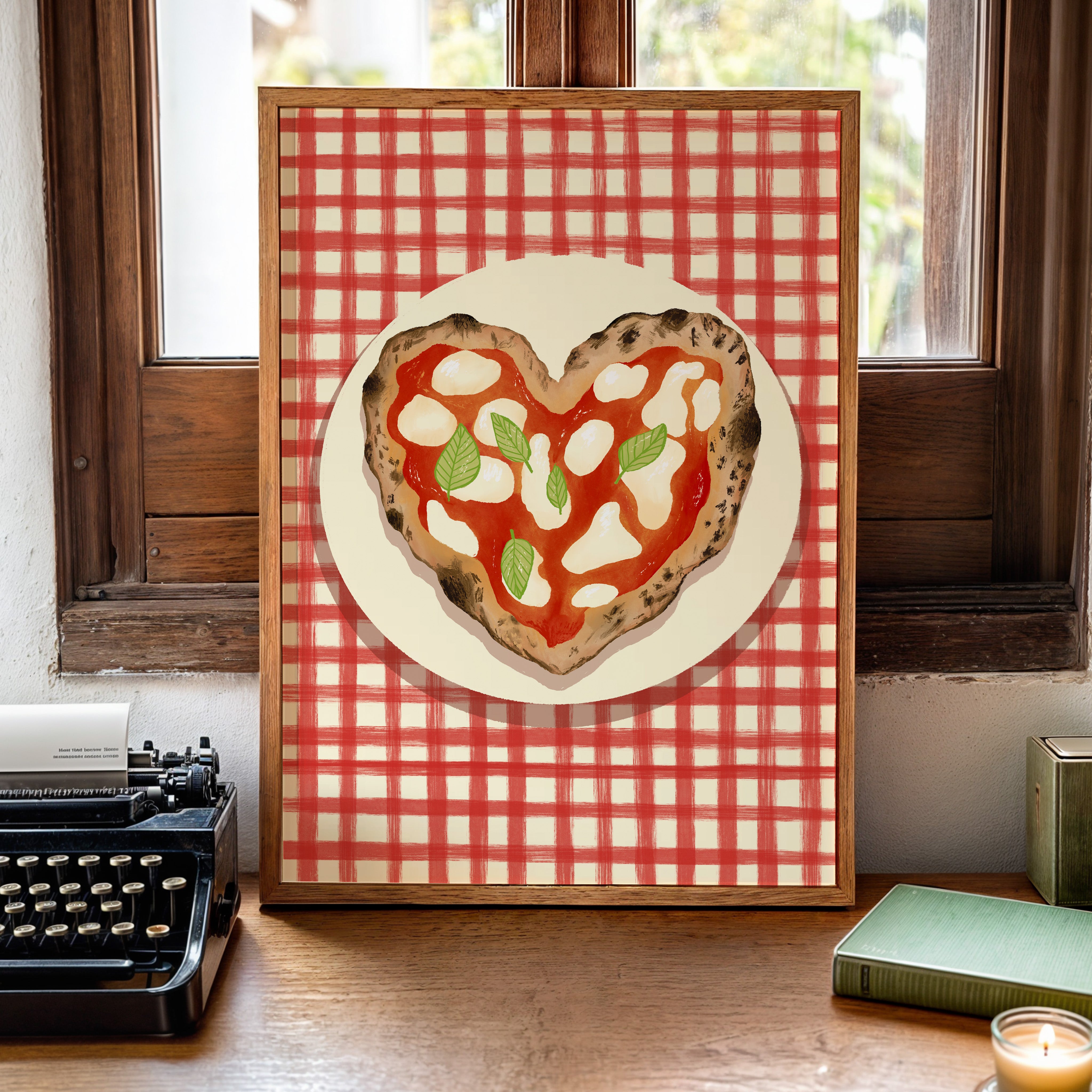 POSTER PIZZA HEART CHECK