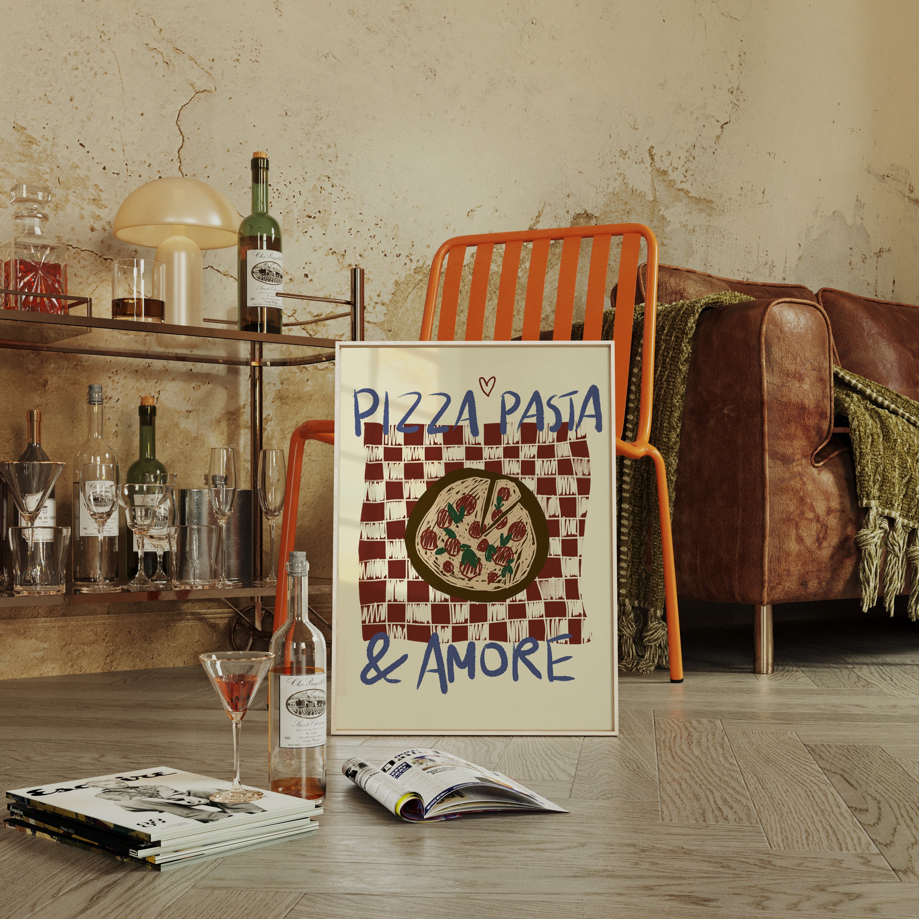 POSTER PIZZA, PASTA & AMORE