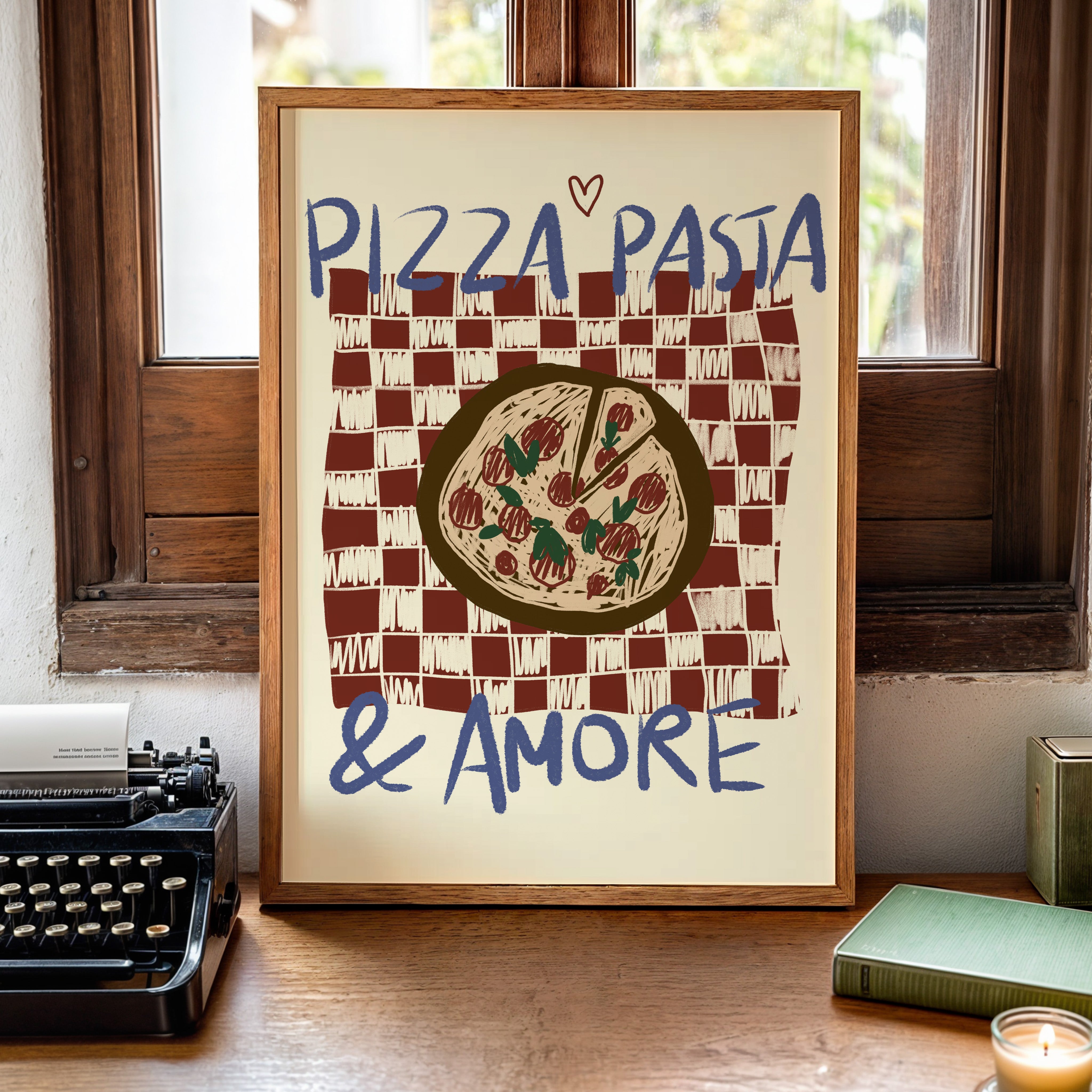 POSTER PIZZA, PASTA & AMORE