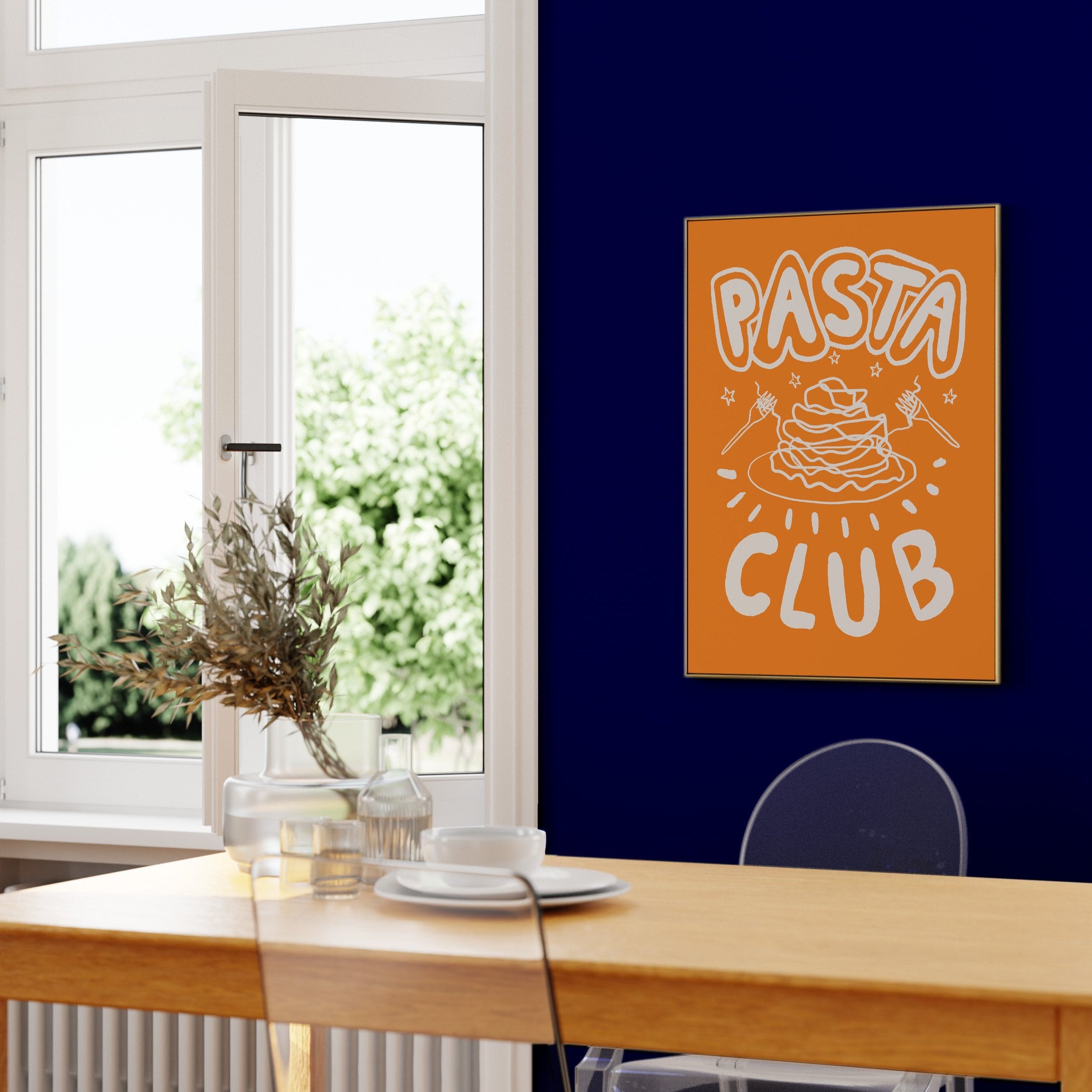 POSTER PASTA CLUB ORANGE