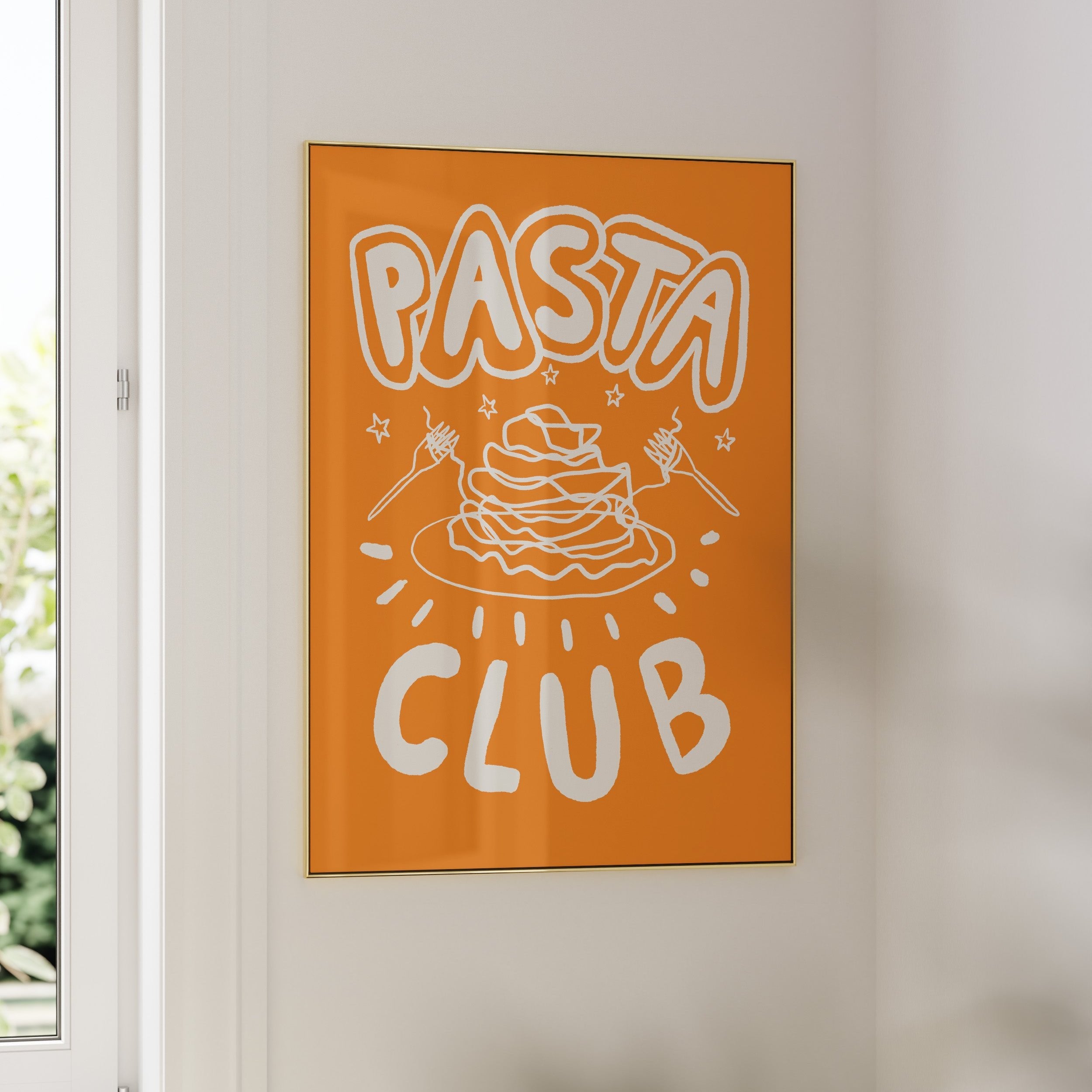 POSTER PASTA CLUB ORANGE