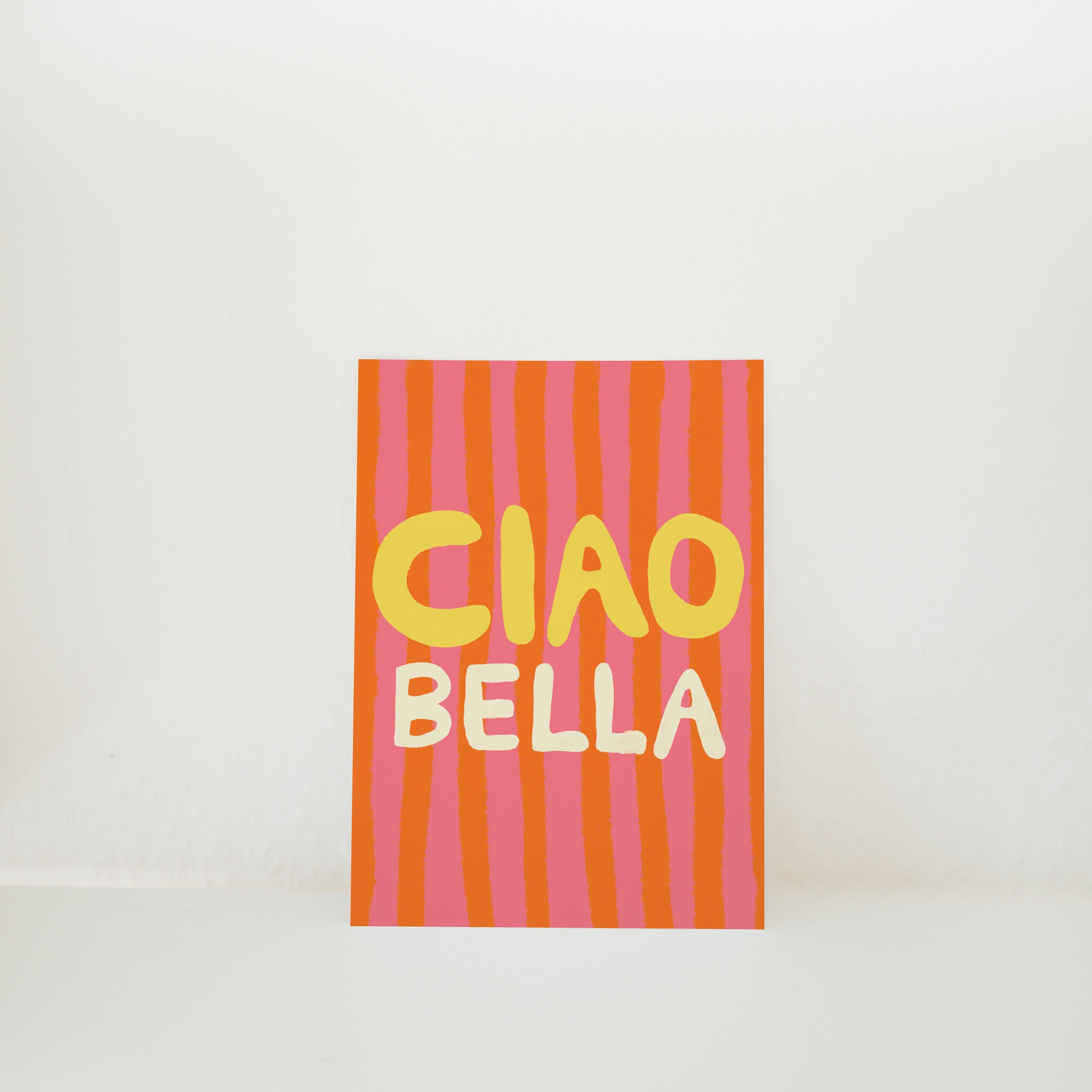 POSTKARTE CIAO BELLA PINK