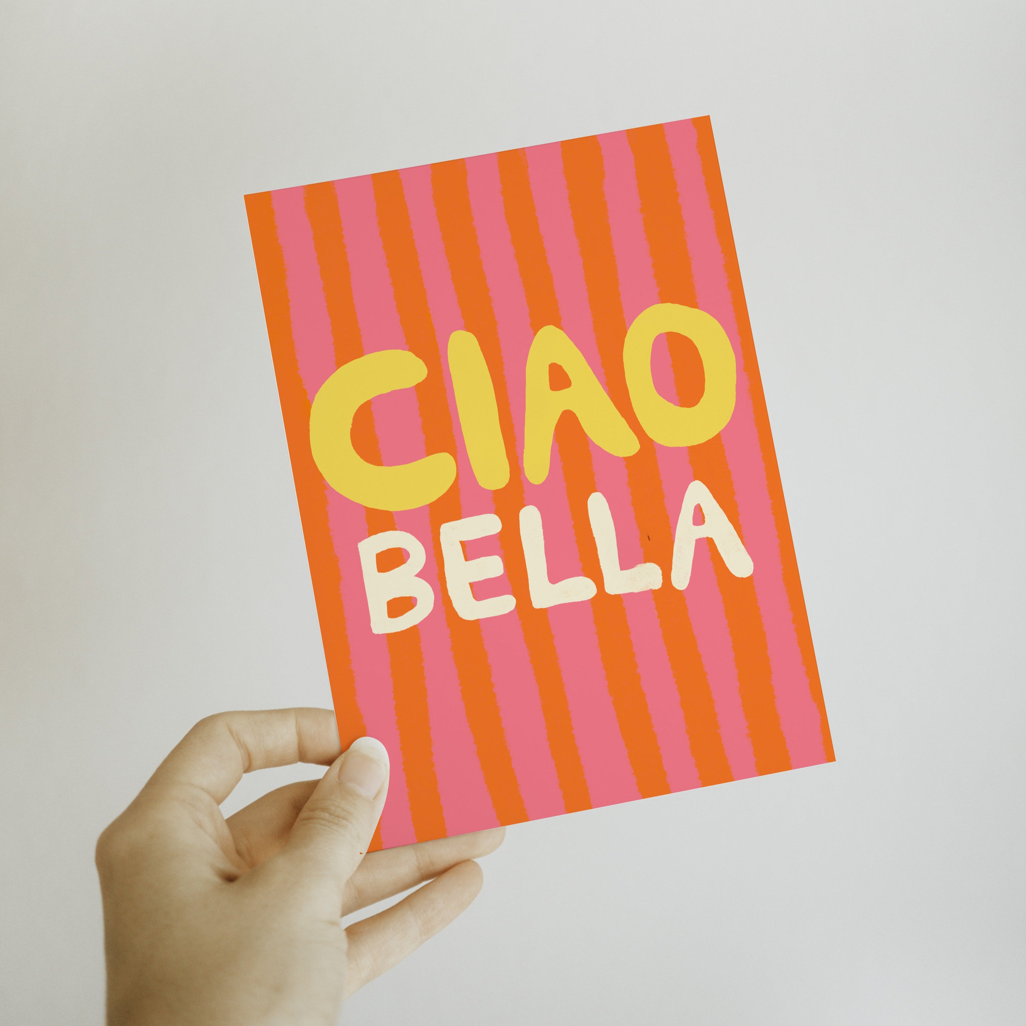 POSTKARTE CIAO BELLA PINK
