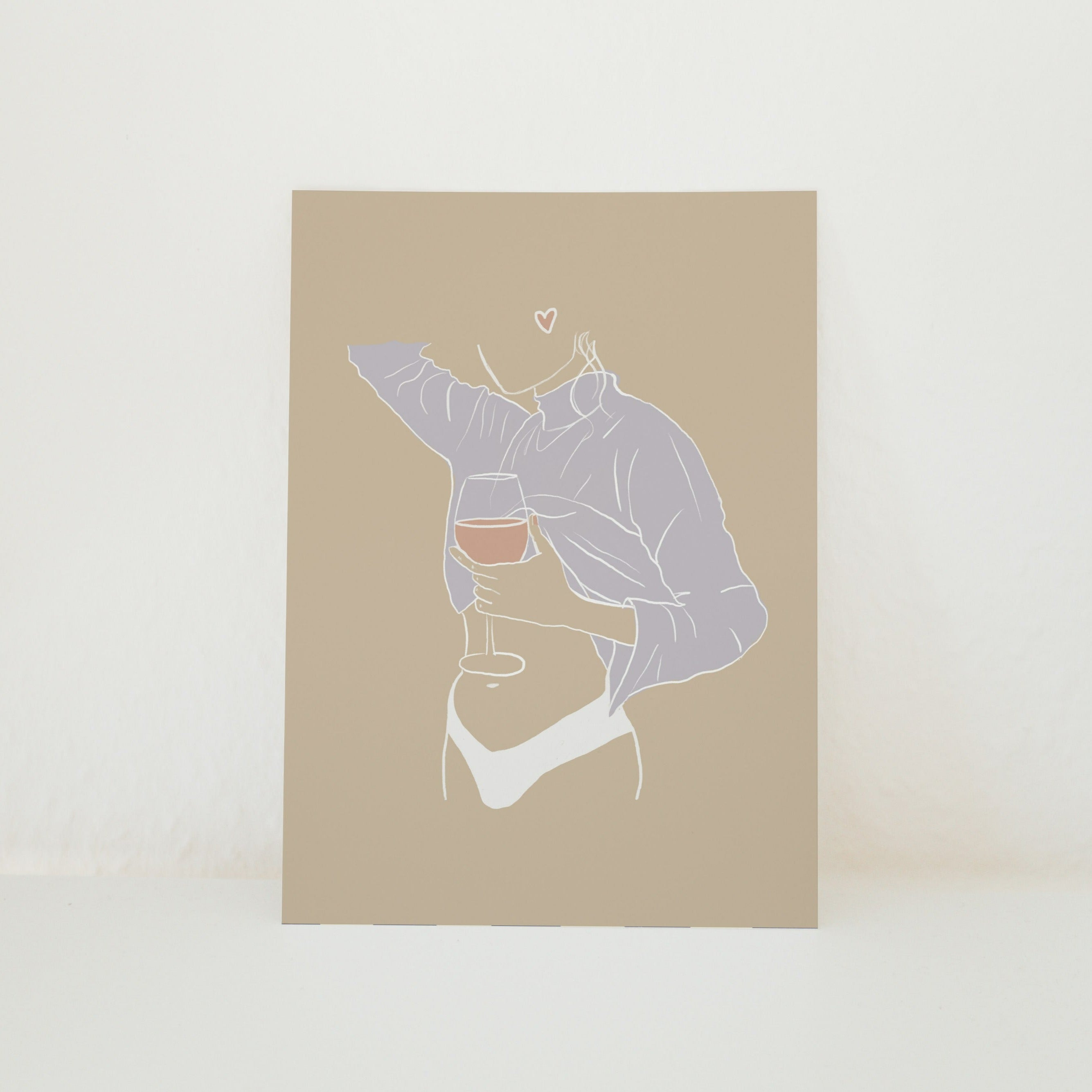 POSTKARTE ROSÉ GIRL