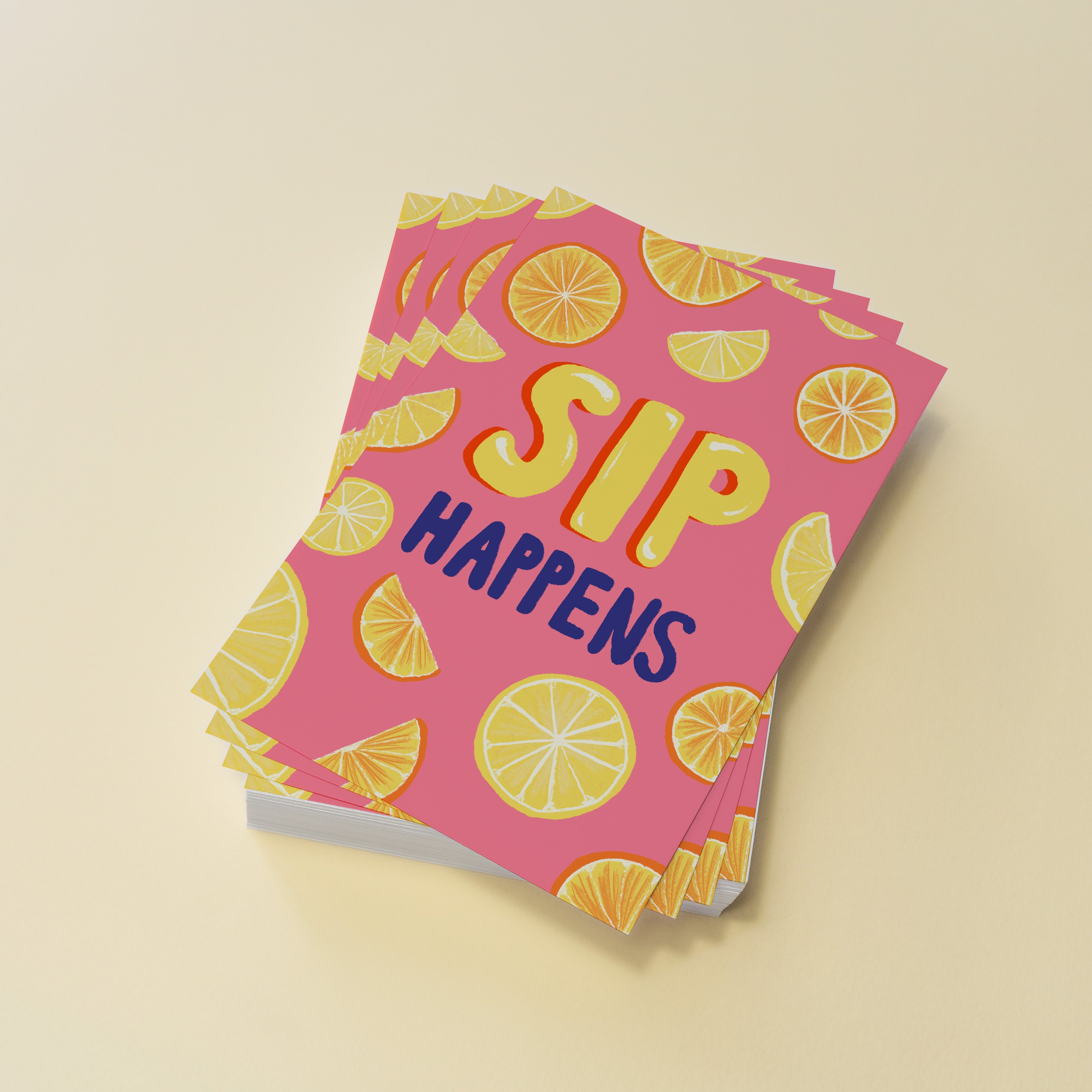 POSTCARD SIP HAPPENS