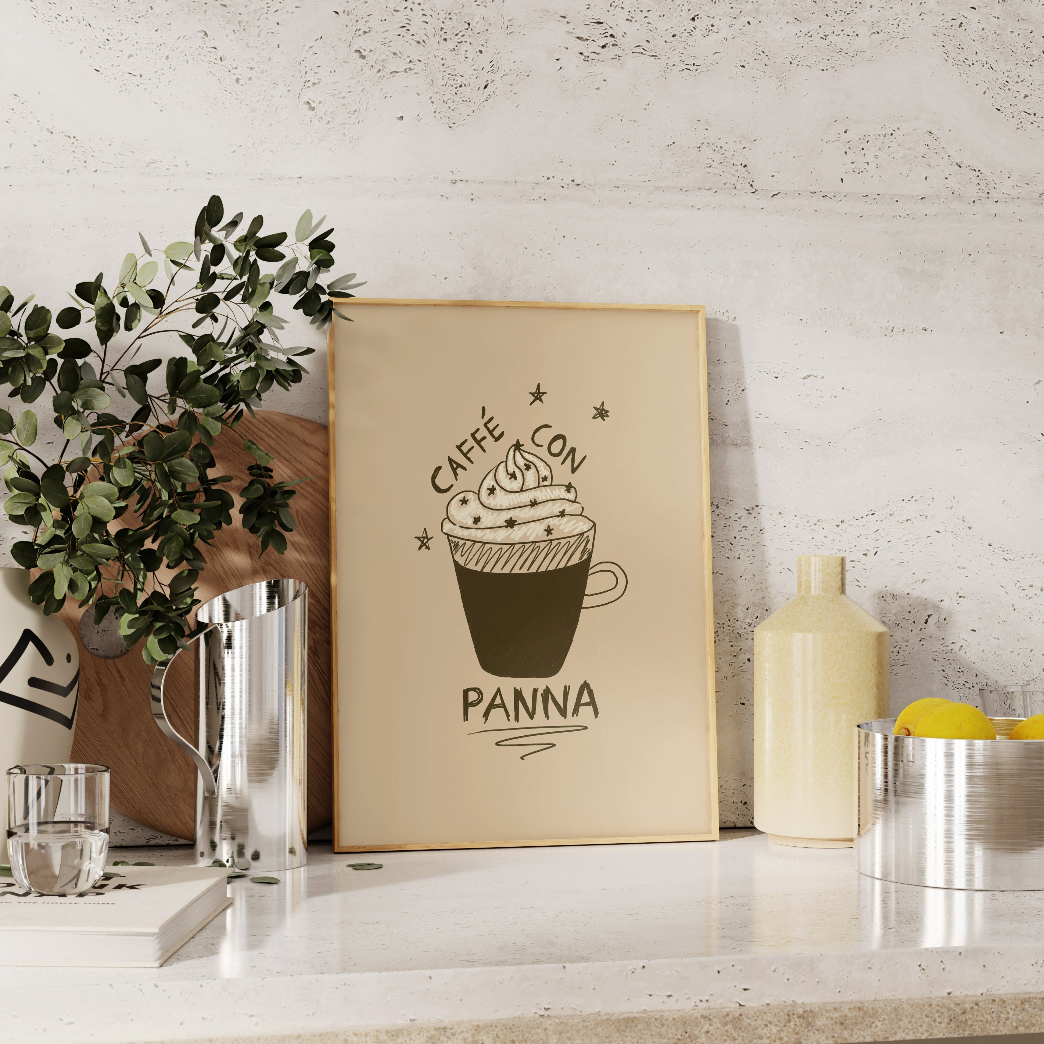 POSTER CAFFÉ CON PANNA