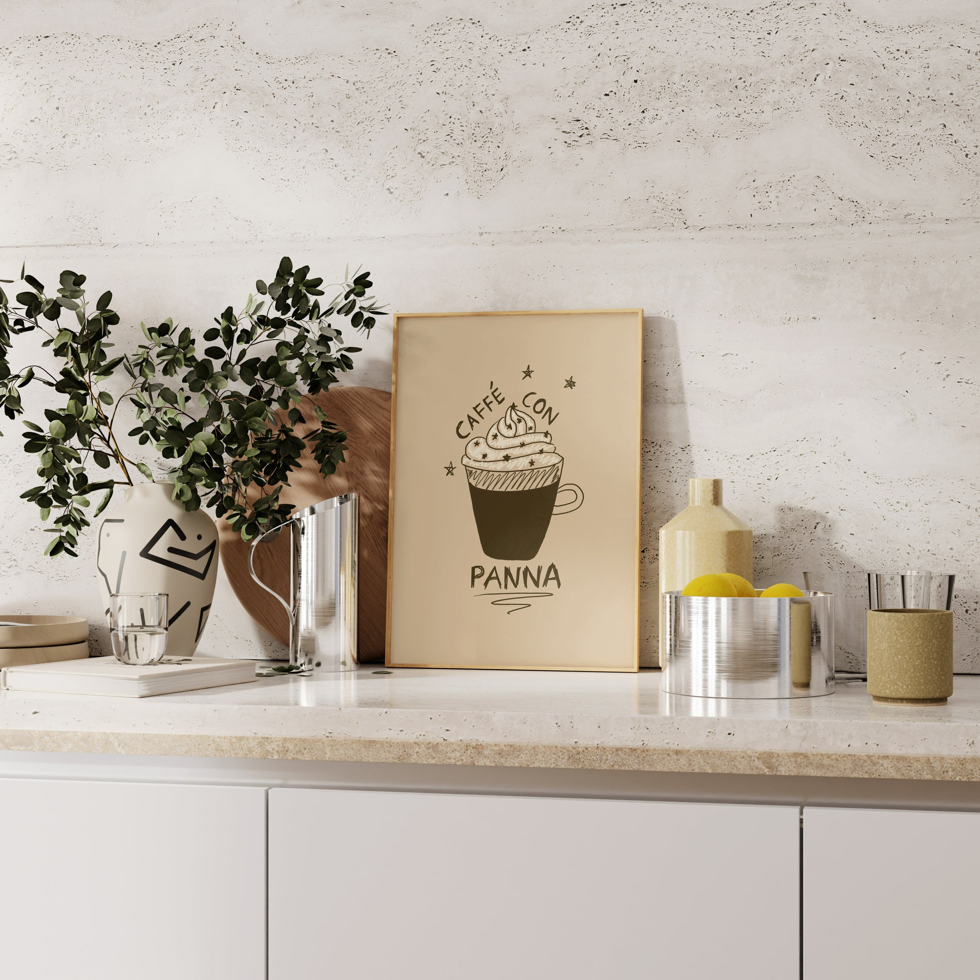 POSTER CAFFÉ CON PANNA