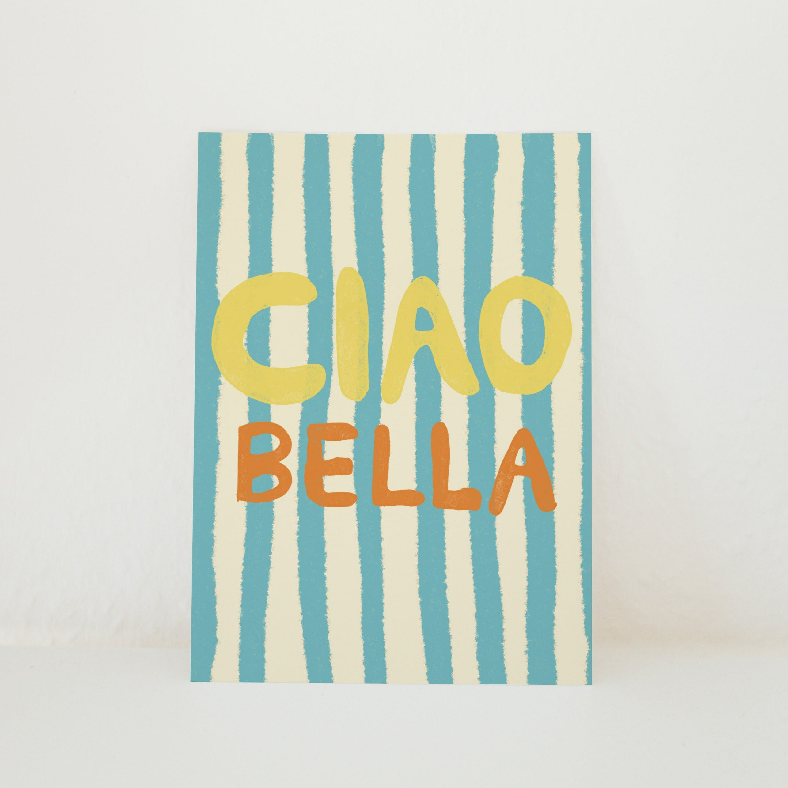 POSTKARTE CIAO BELLA HELLBLAU