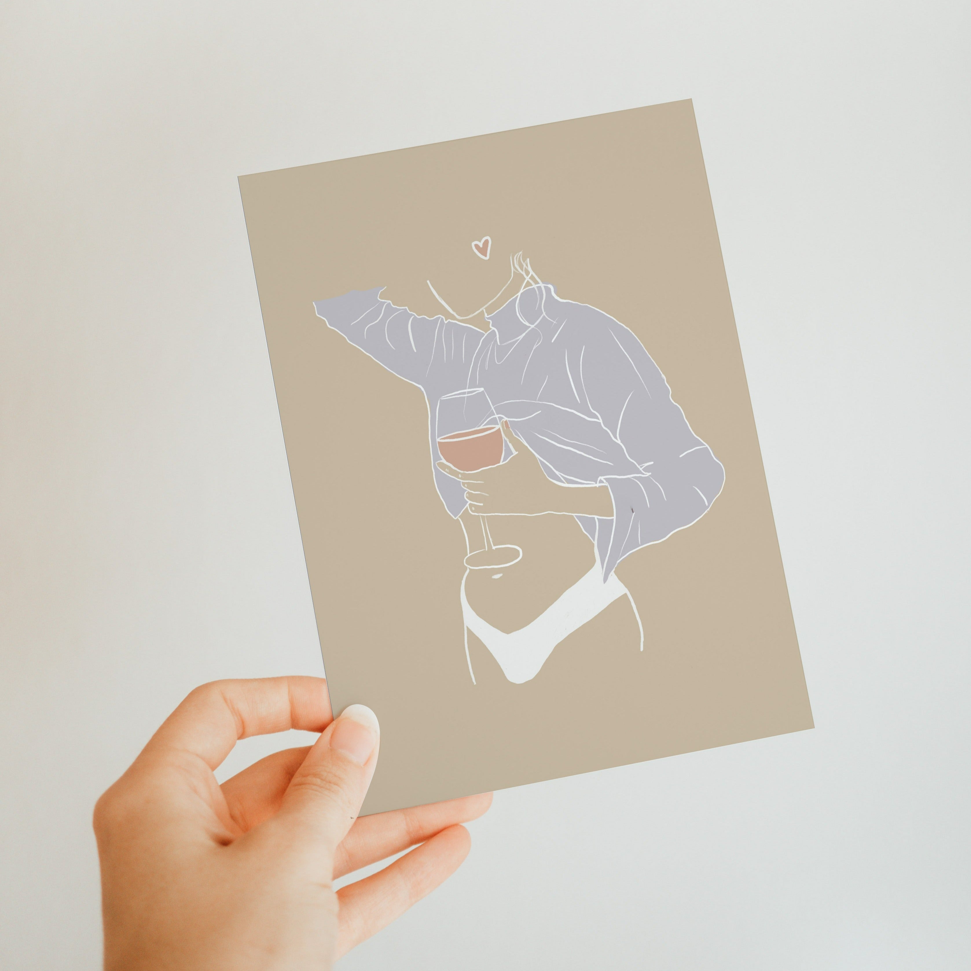 POSTKARTE ROSÉ GIRL
