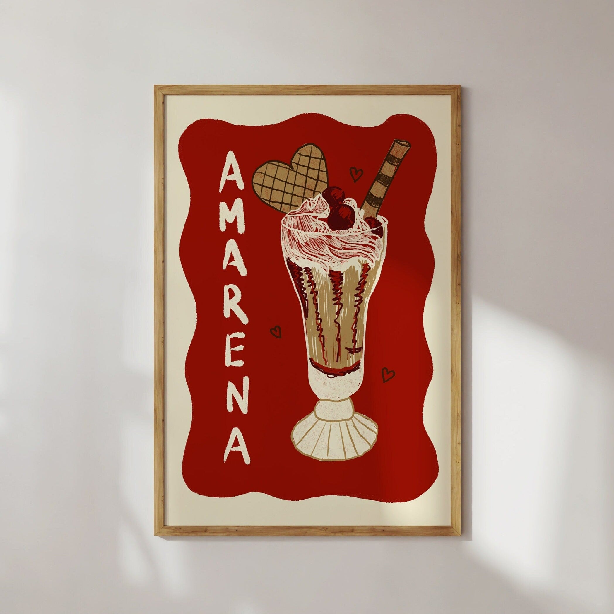 Poster Amarena Eisbecher, Gelato, Eis