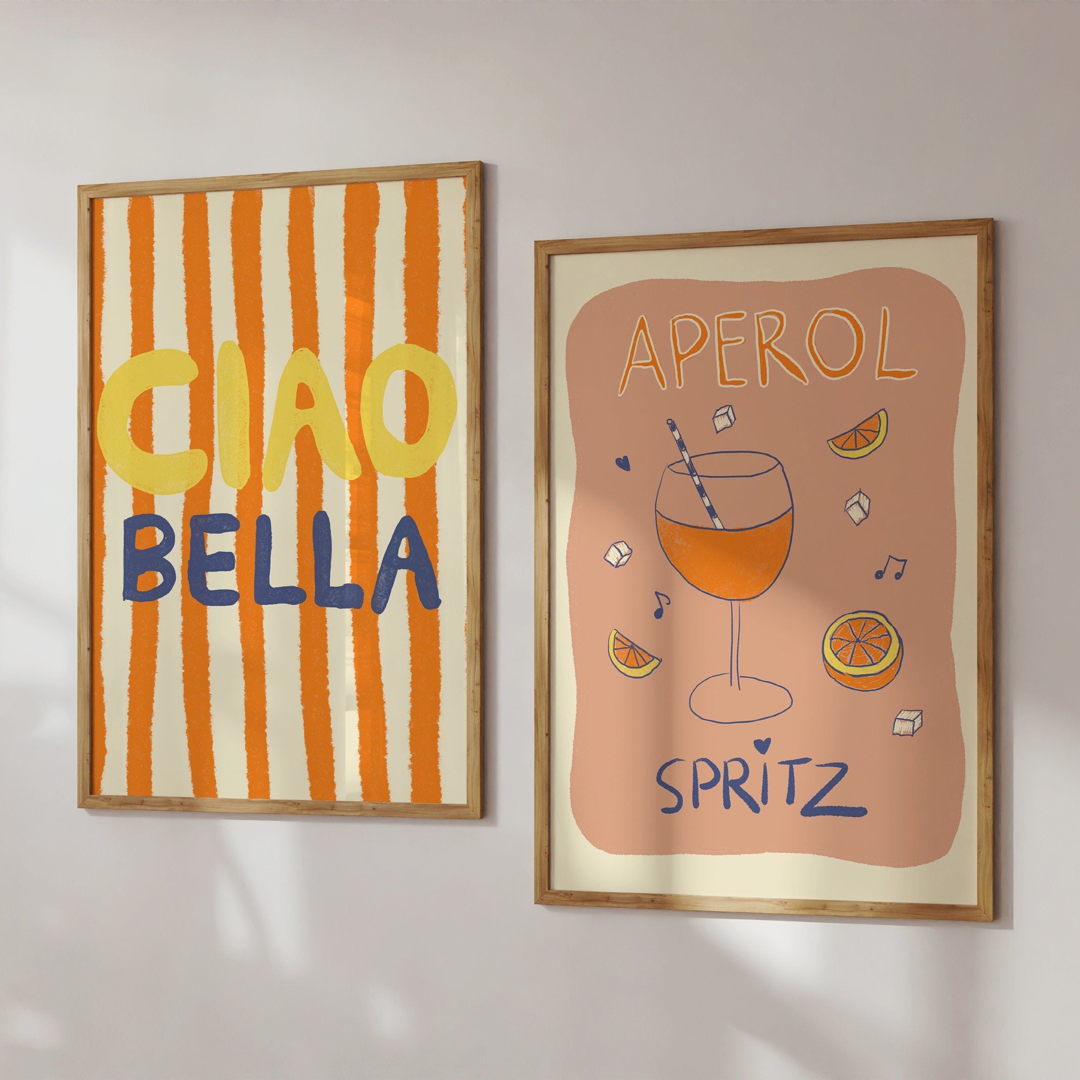 Poster Cioa Bella Kunstdruck / Zitat / Italien-Zitat / Sommer/ Typografisches poster / Modern