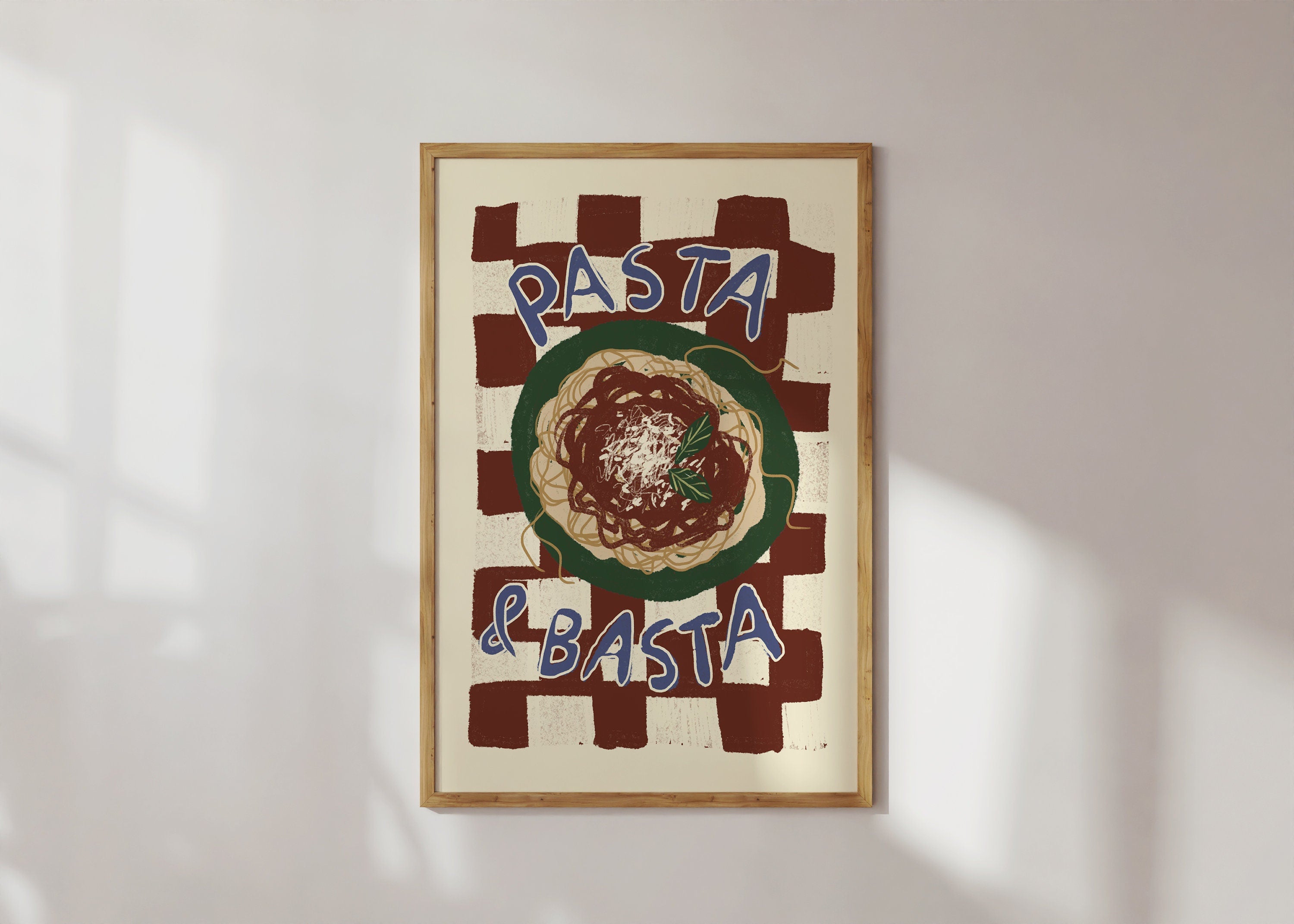 Poster-Set Pizza Pasta & Amore Illustration / Kunstdruck / Dolce Vita / Italien, Küche, Essen