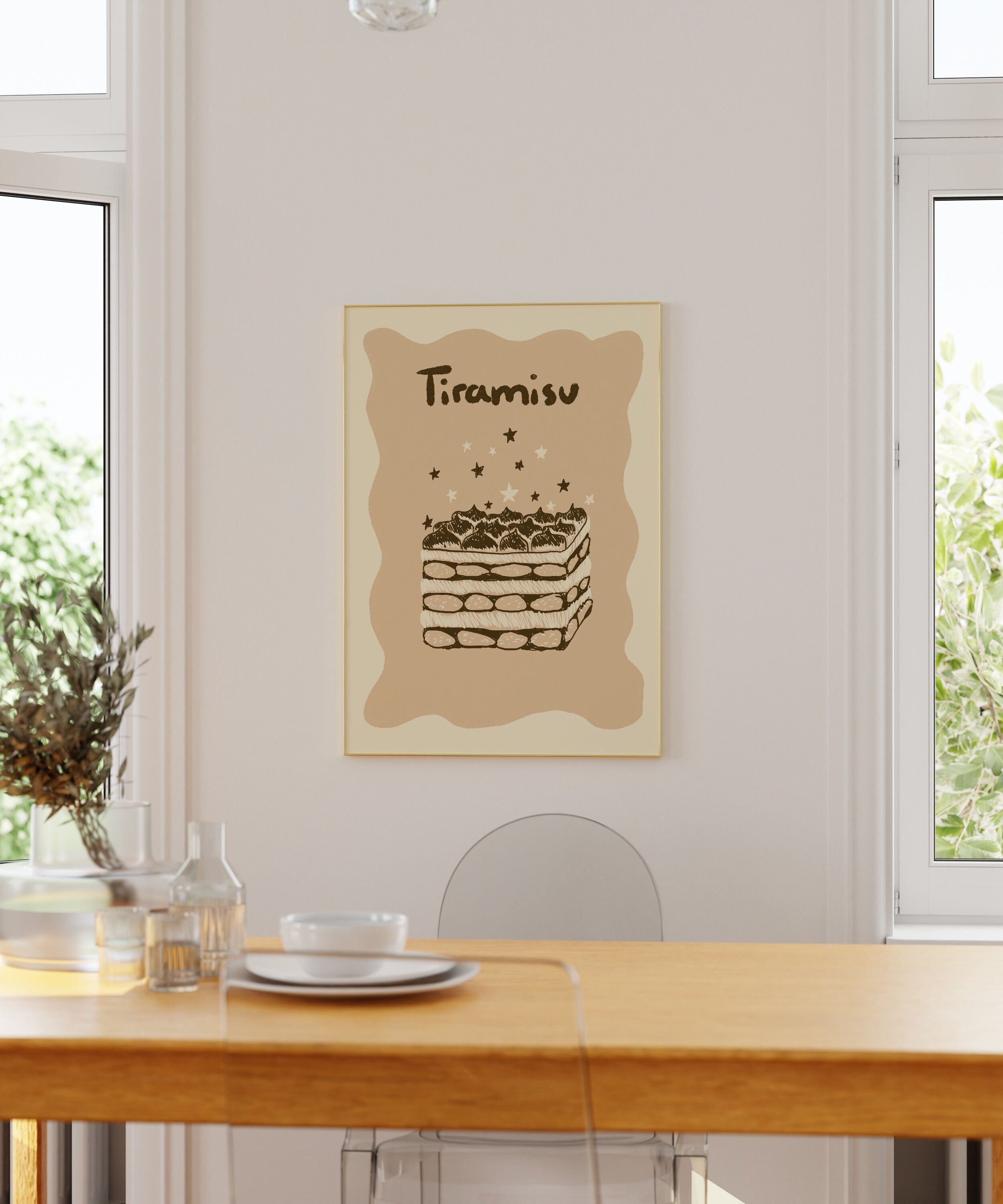 Poster-Set Tiramisu und I Dolci Illustration / Kunstdruck / Dolce Vita / Italien, Küche, Essen, Süßigkeiten