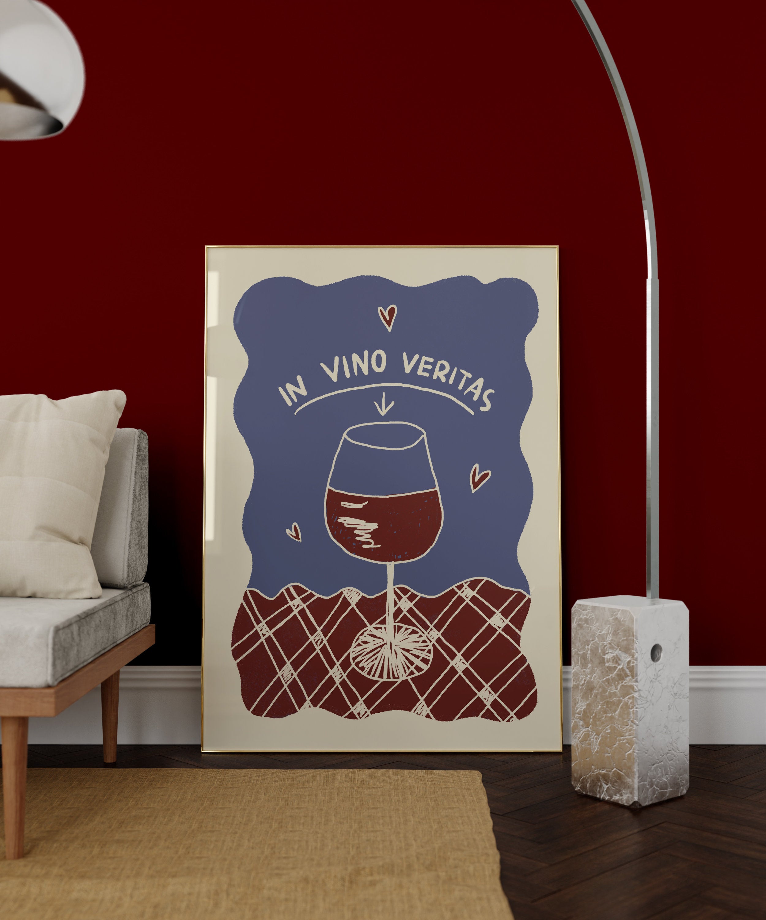 Poster In Vino Veritas / Wein Kunstdruck