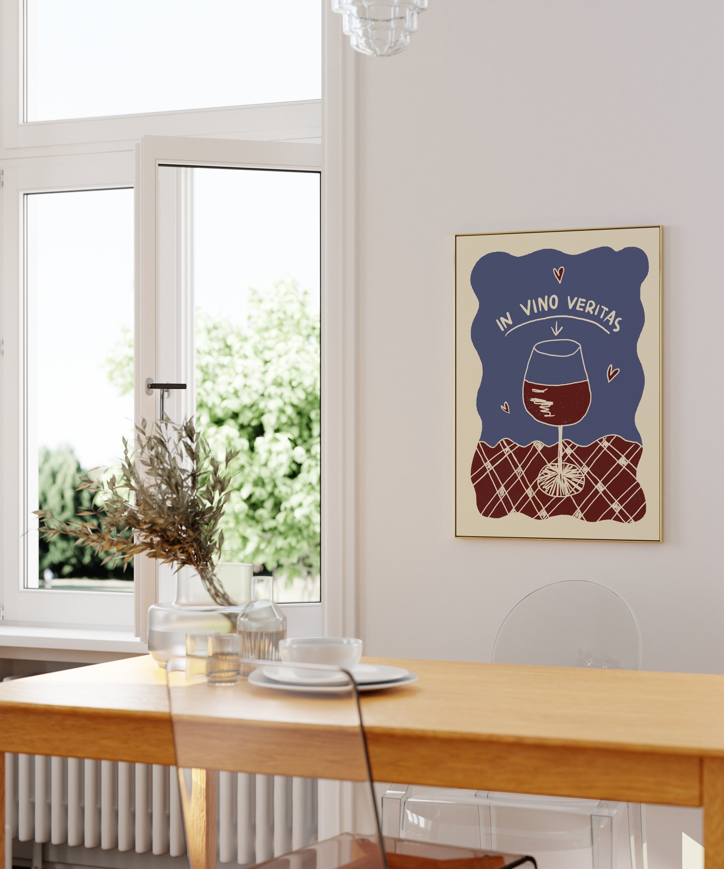 Poster In Vino Veritas / Wein Kunstdruck