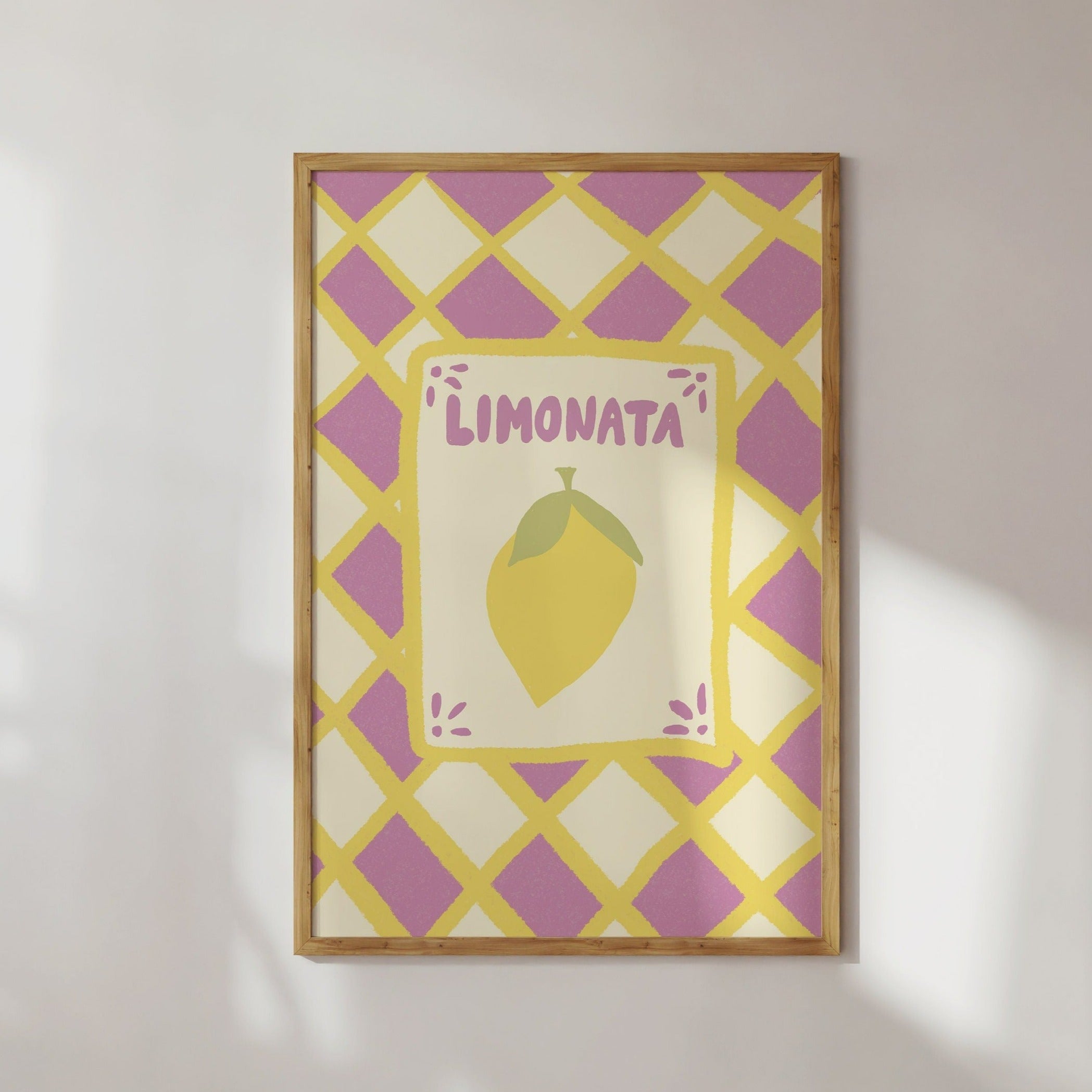 Poster Limonata / Rosa Limo Party / Zitronen