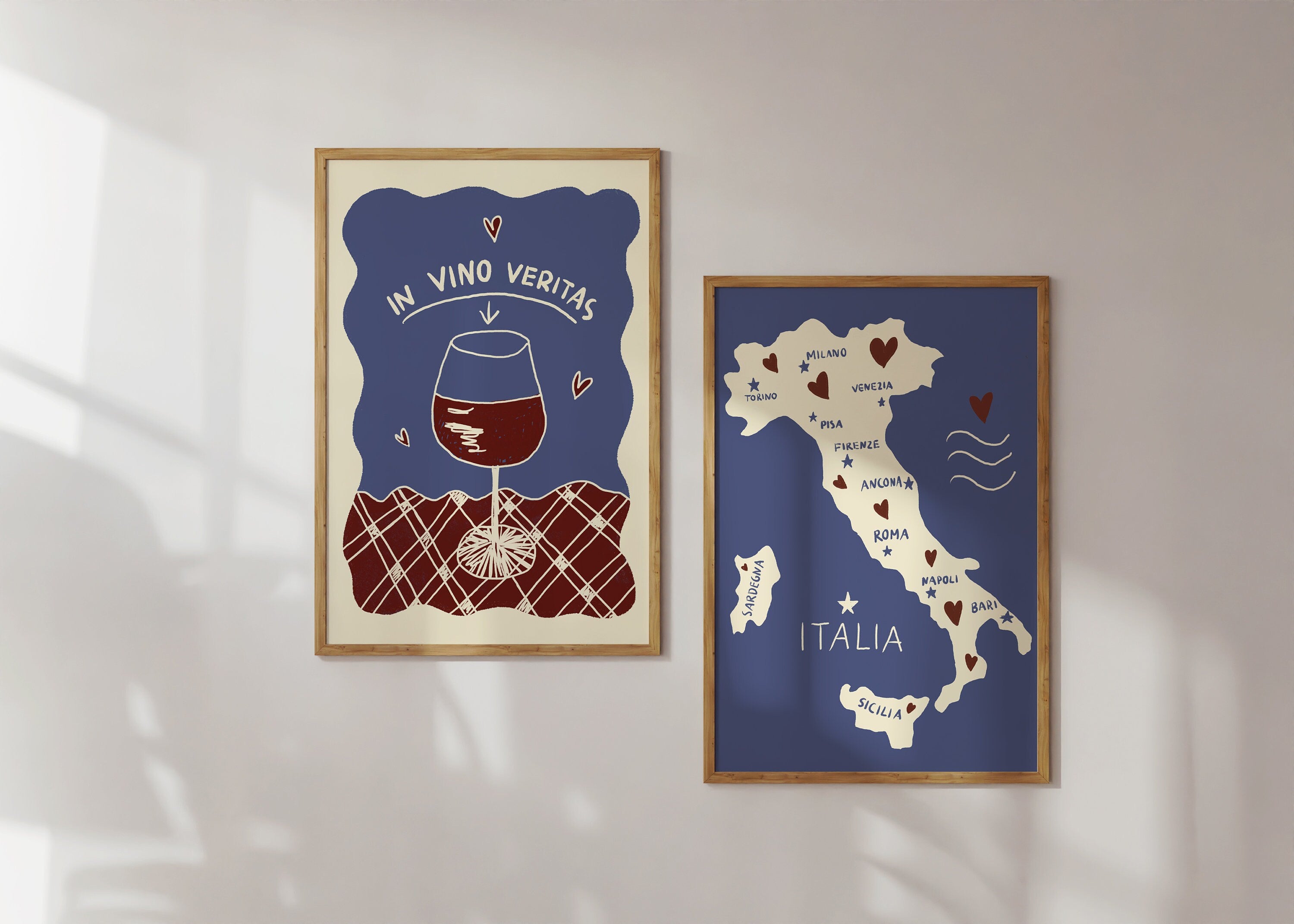 Poster In Vino Veritas / Wein Kunstdruck