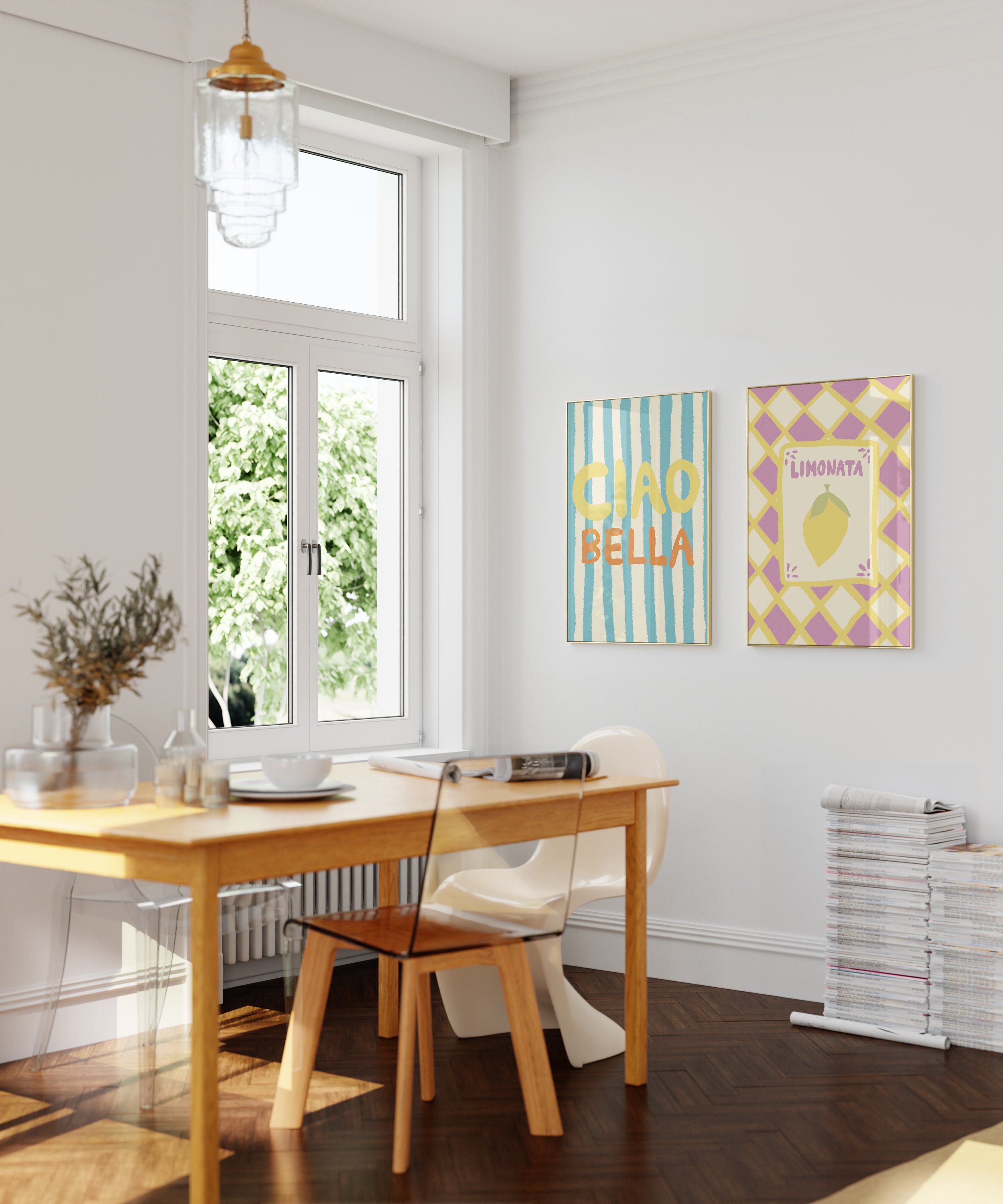 Poster Limonata / Rosa Limo Party / Zitronen