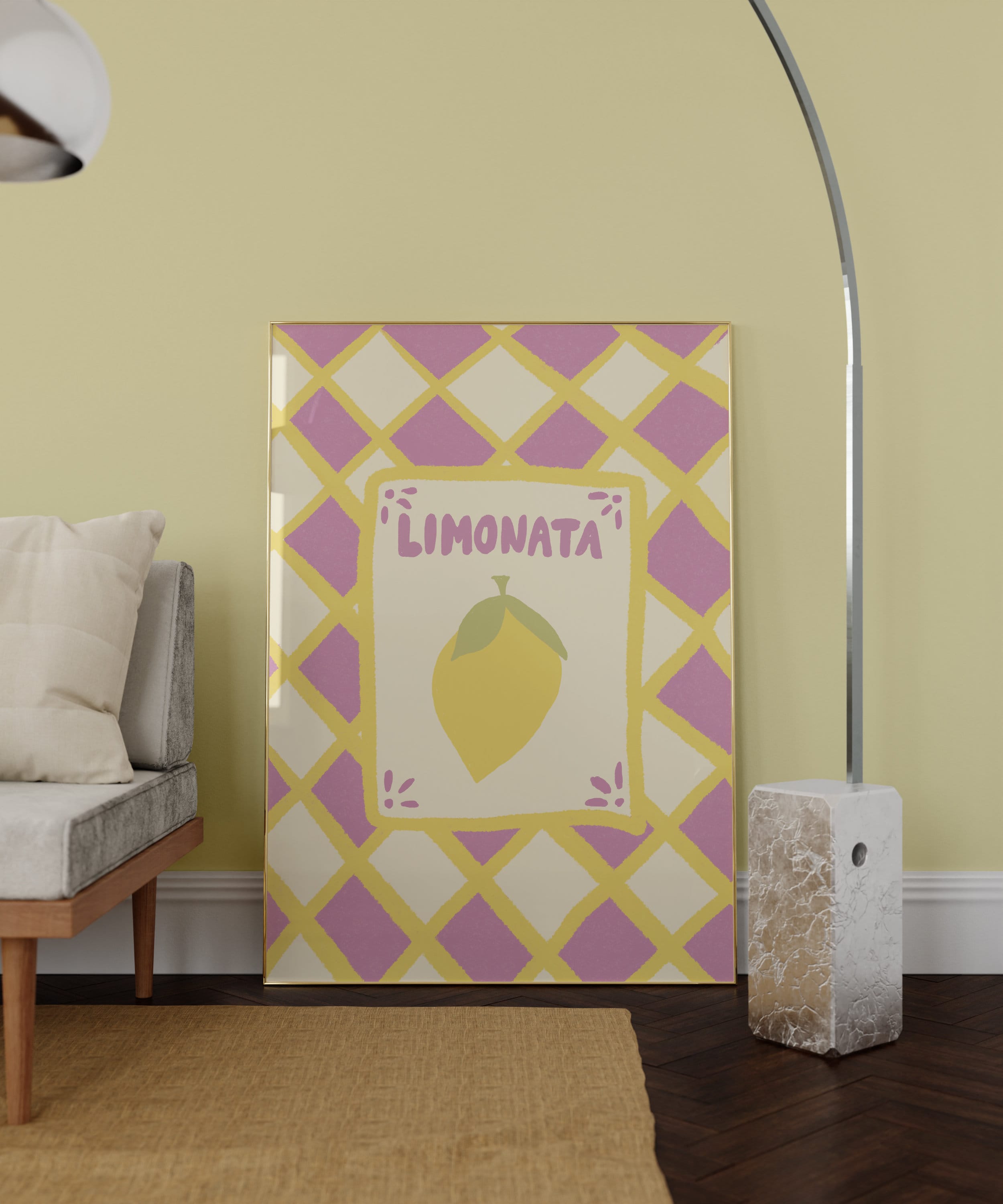 Poster Limonata / Rosa Limo Party / Zitronen