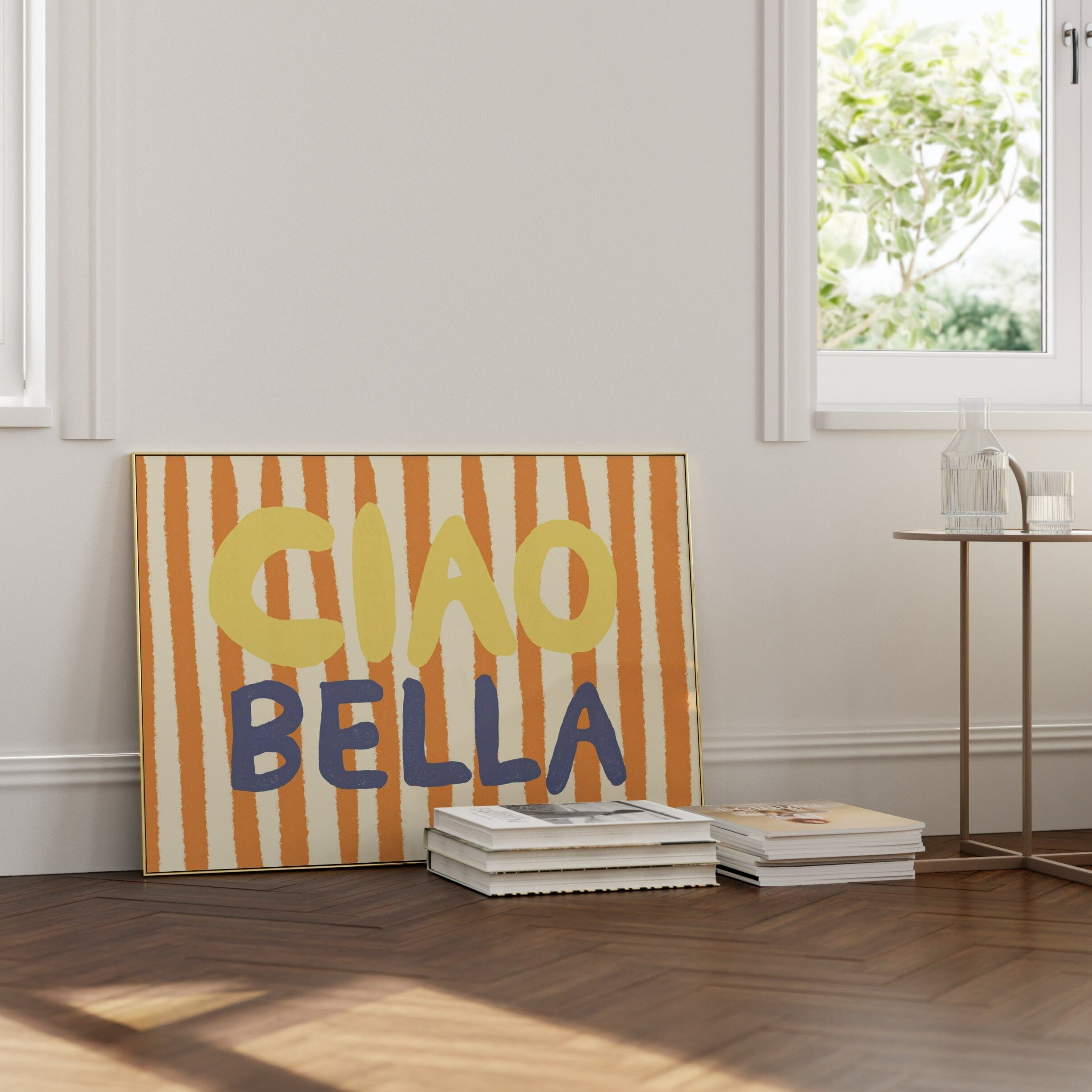 Poster Cioa Bella Sommer/ Typografisches poster / Modern