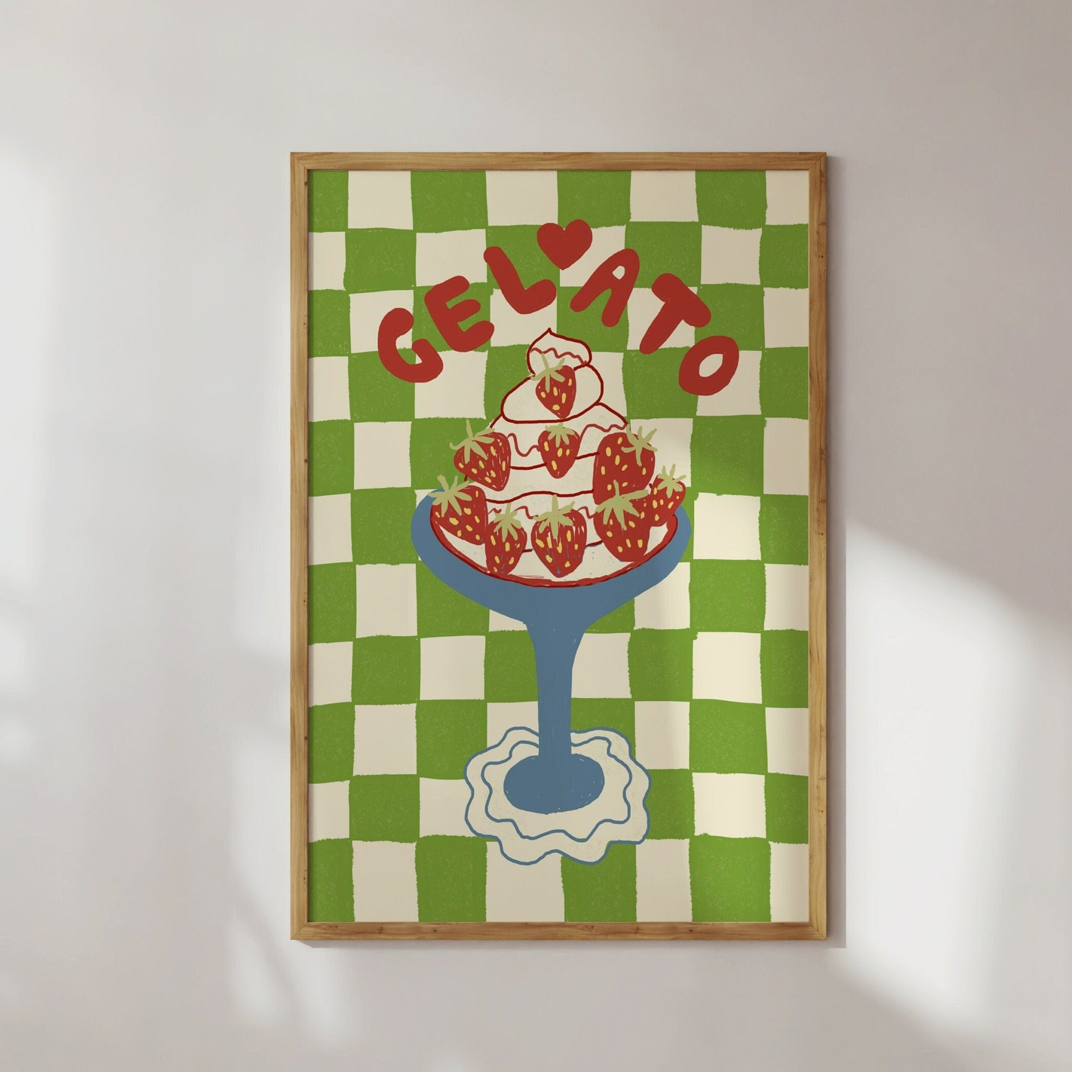 Poster Eisbecher, Gelato, Küchenposter, Eisdiele