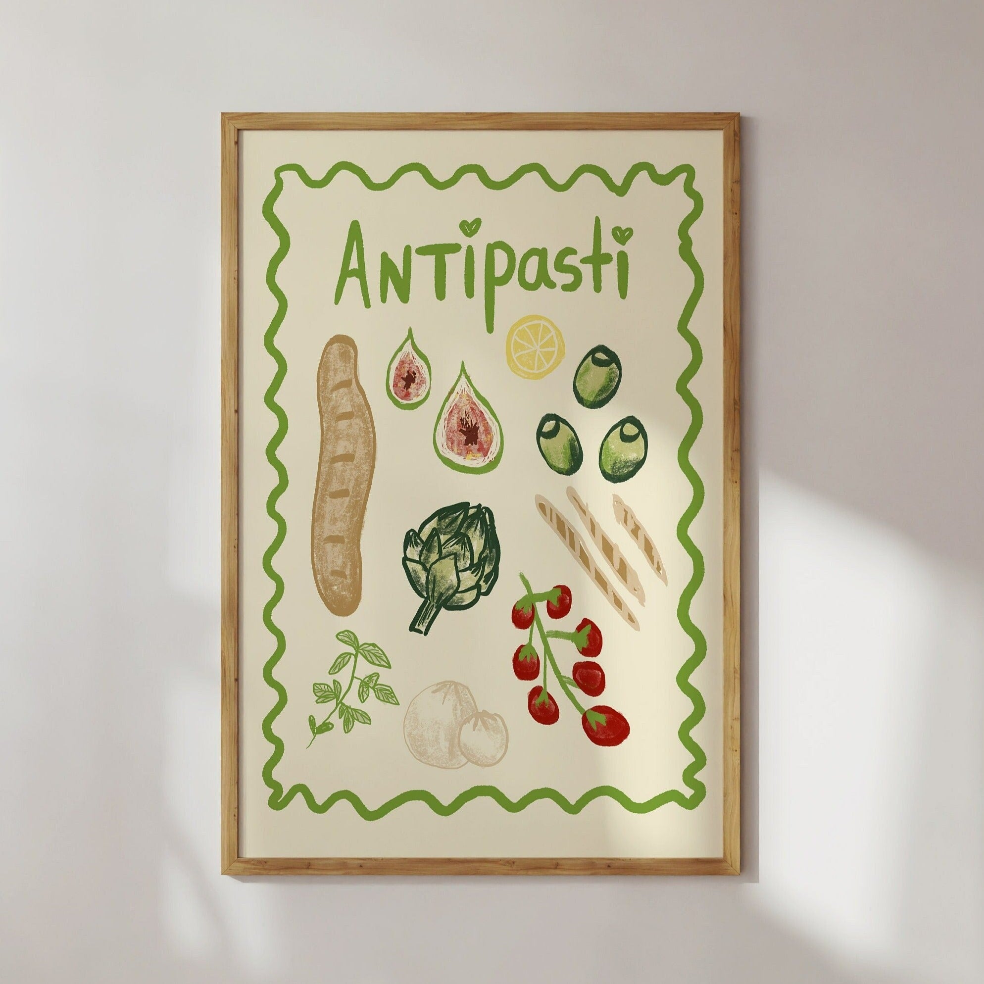 Poster Antipasti italienisches Essen