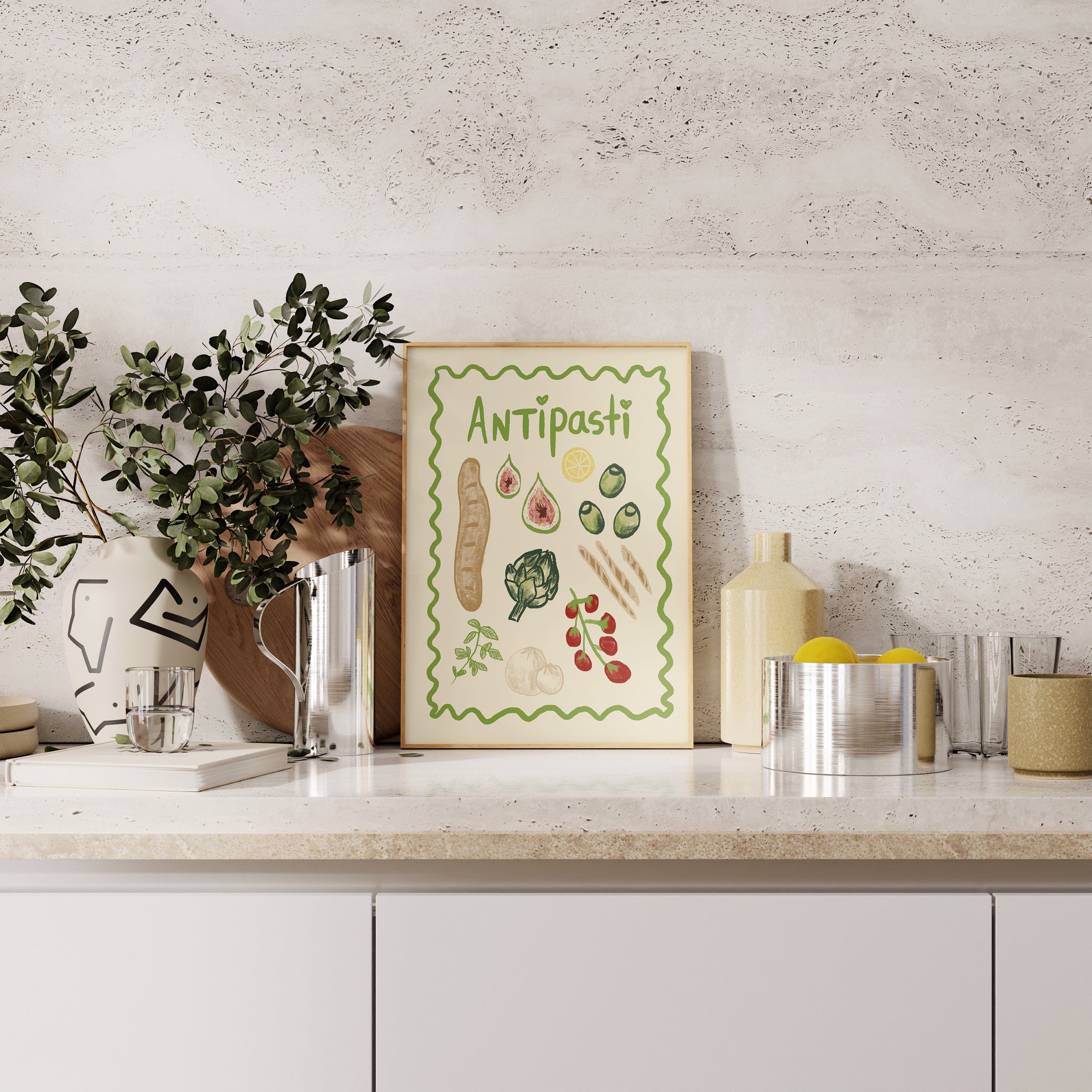 Poster Antipasti italienisches Essen