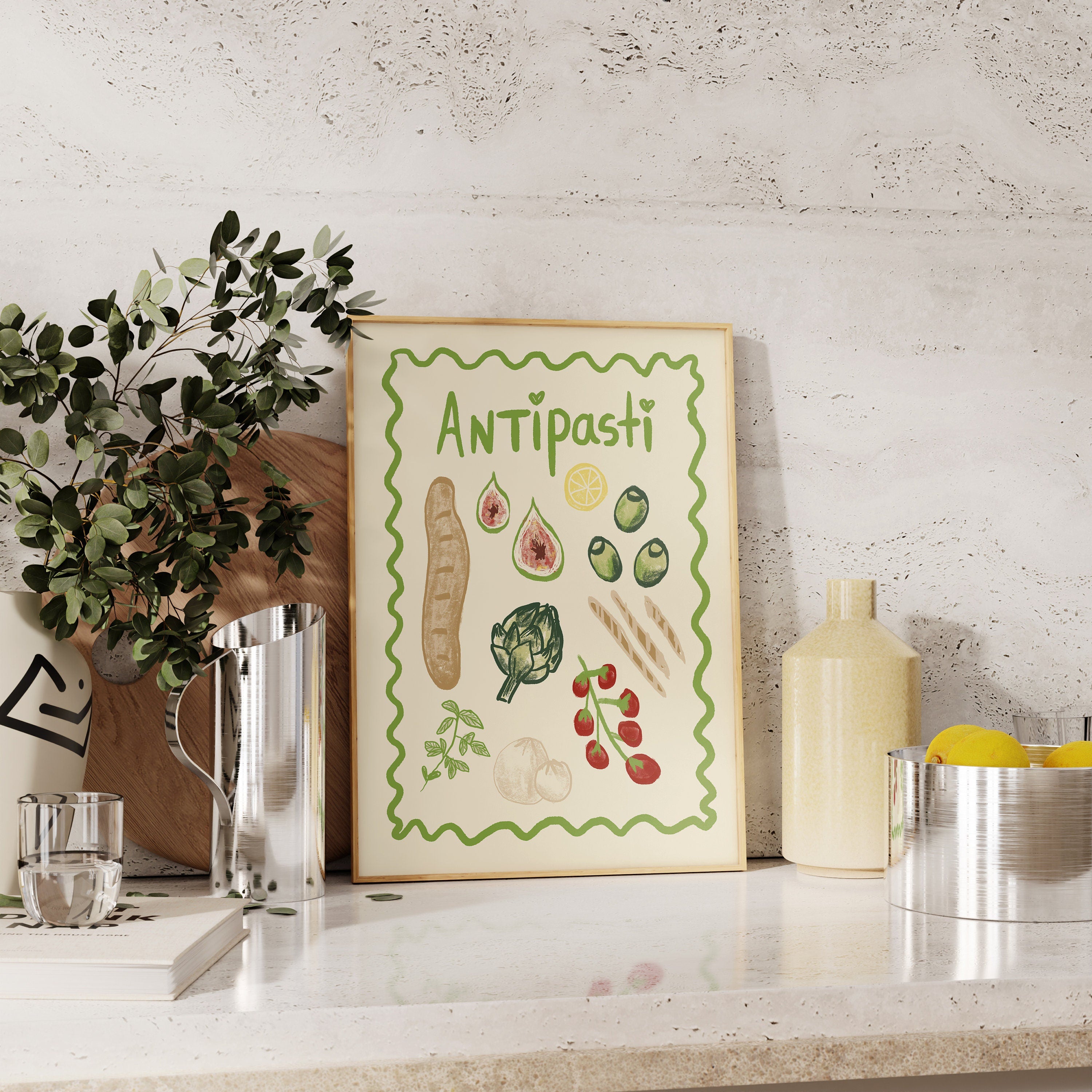 Poster Antipasti italienisches Essen