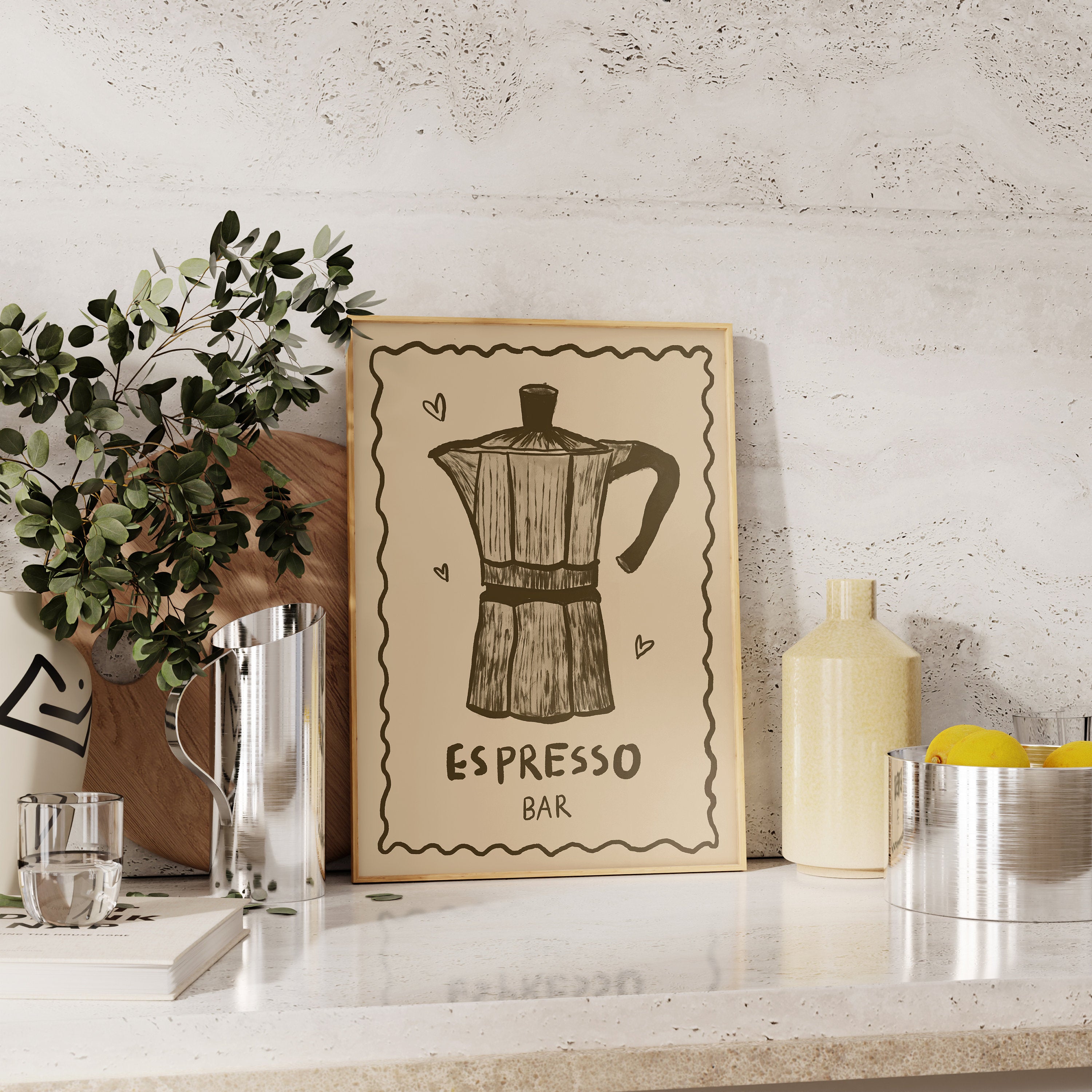 Poster Espresso Espressokocher Kaffee