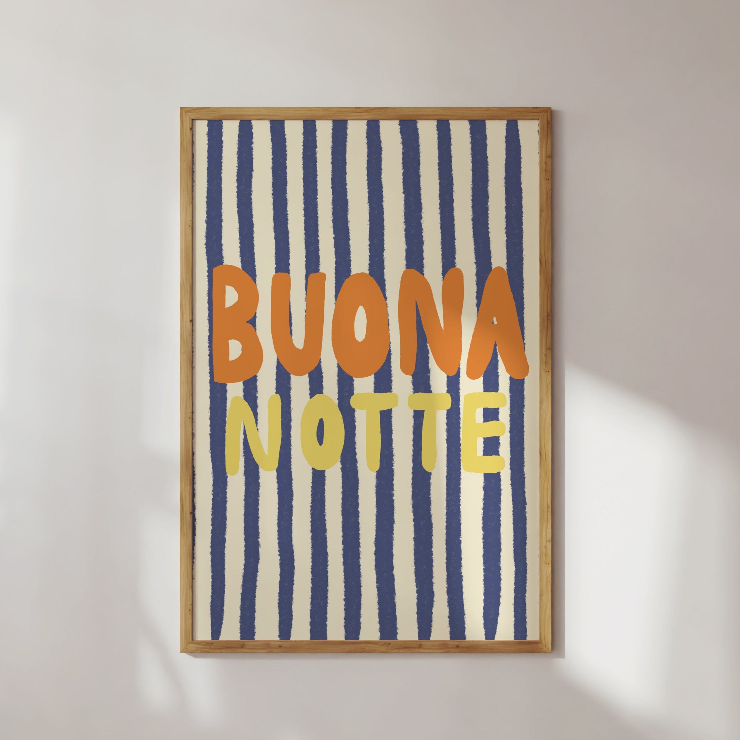 POSTER BUONA NOTTE GESTREIFT