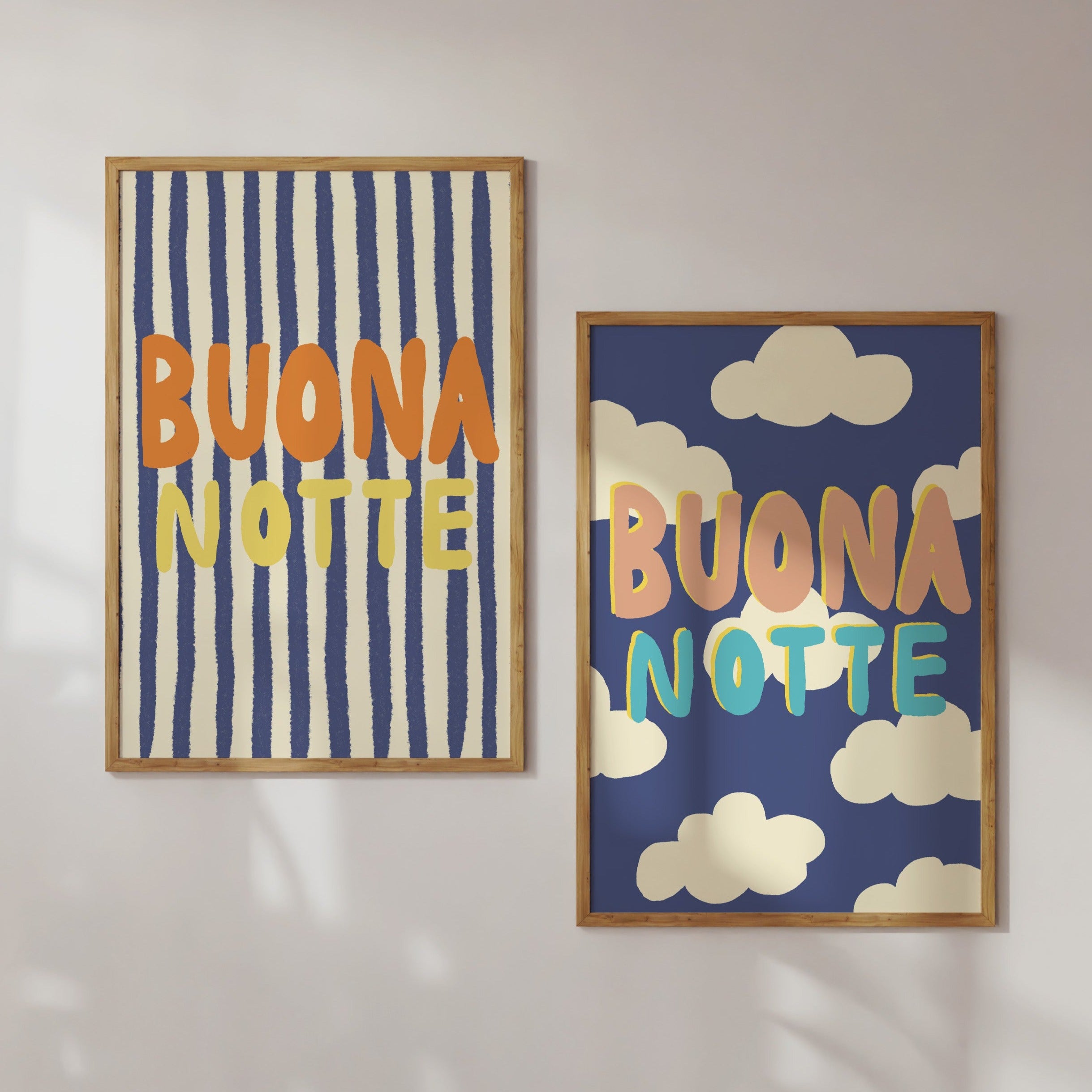 POSTER BUONA NOTTE GESTREIFT