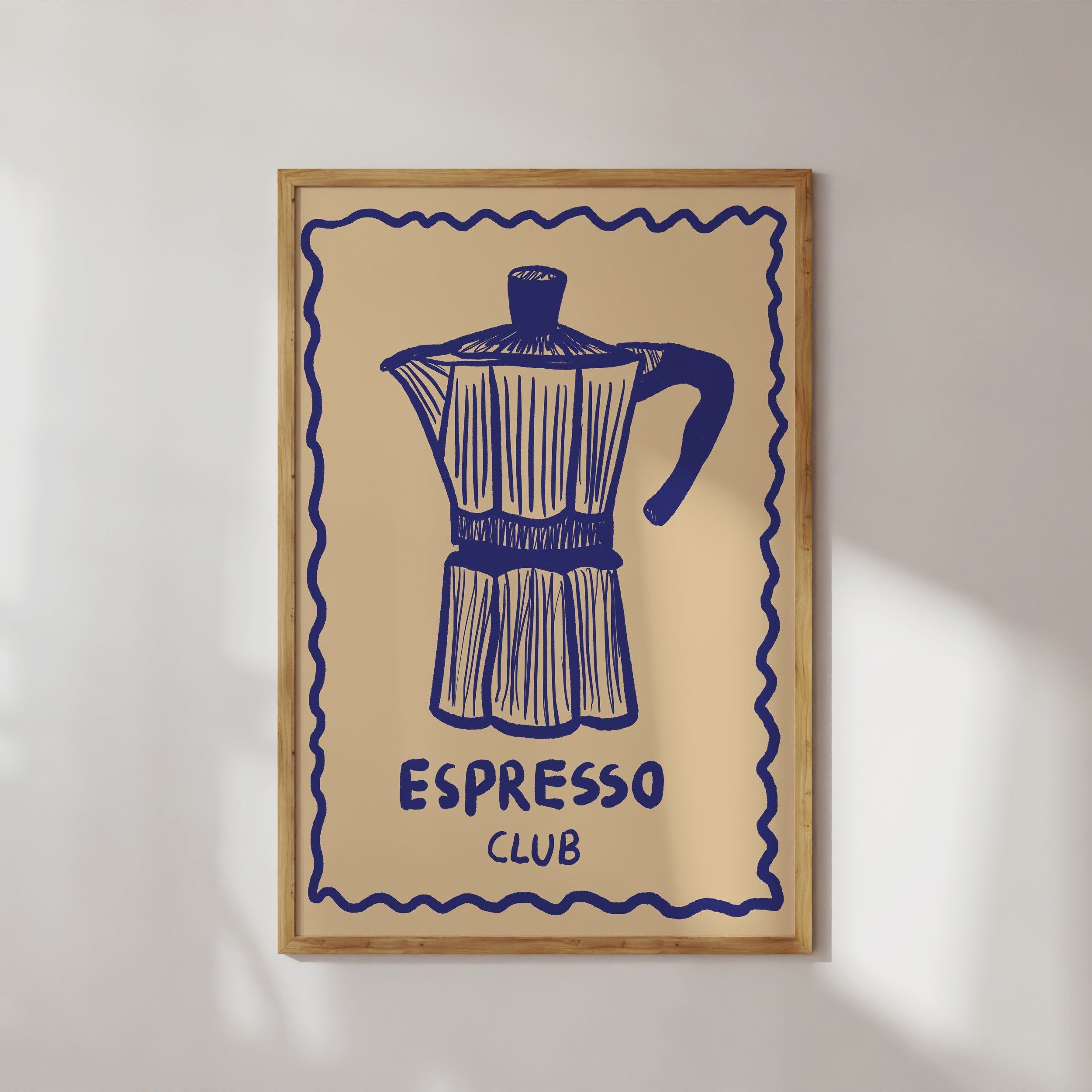 POSTER ESPRESSO CLUB BLAU