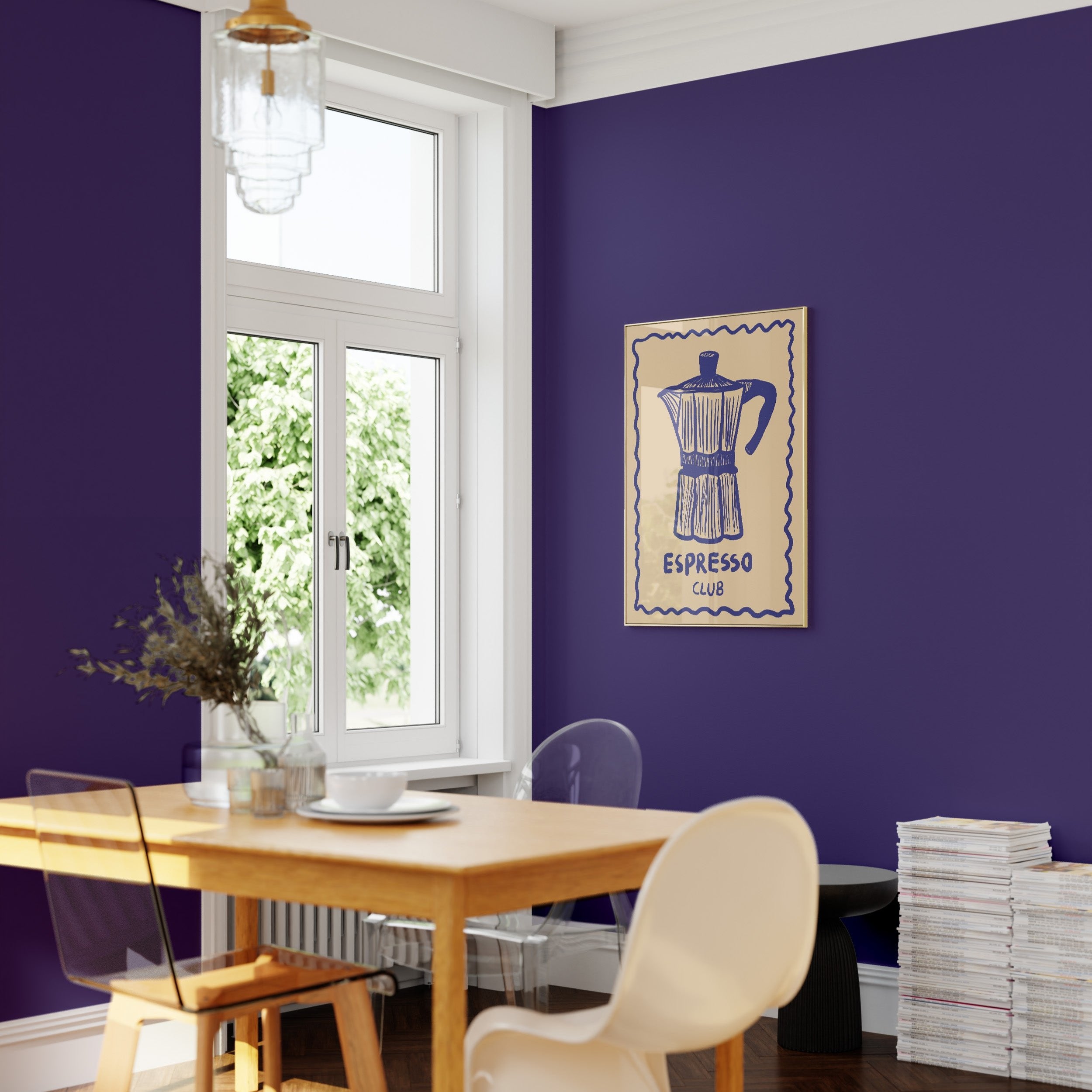 POSTER ESPRESSO CLUB BLAU