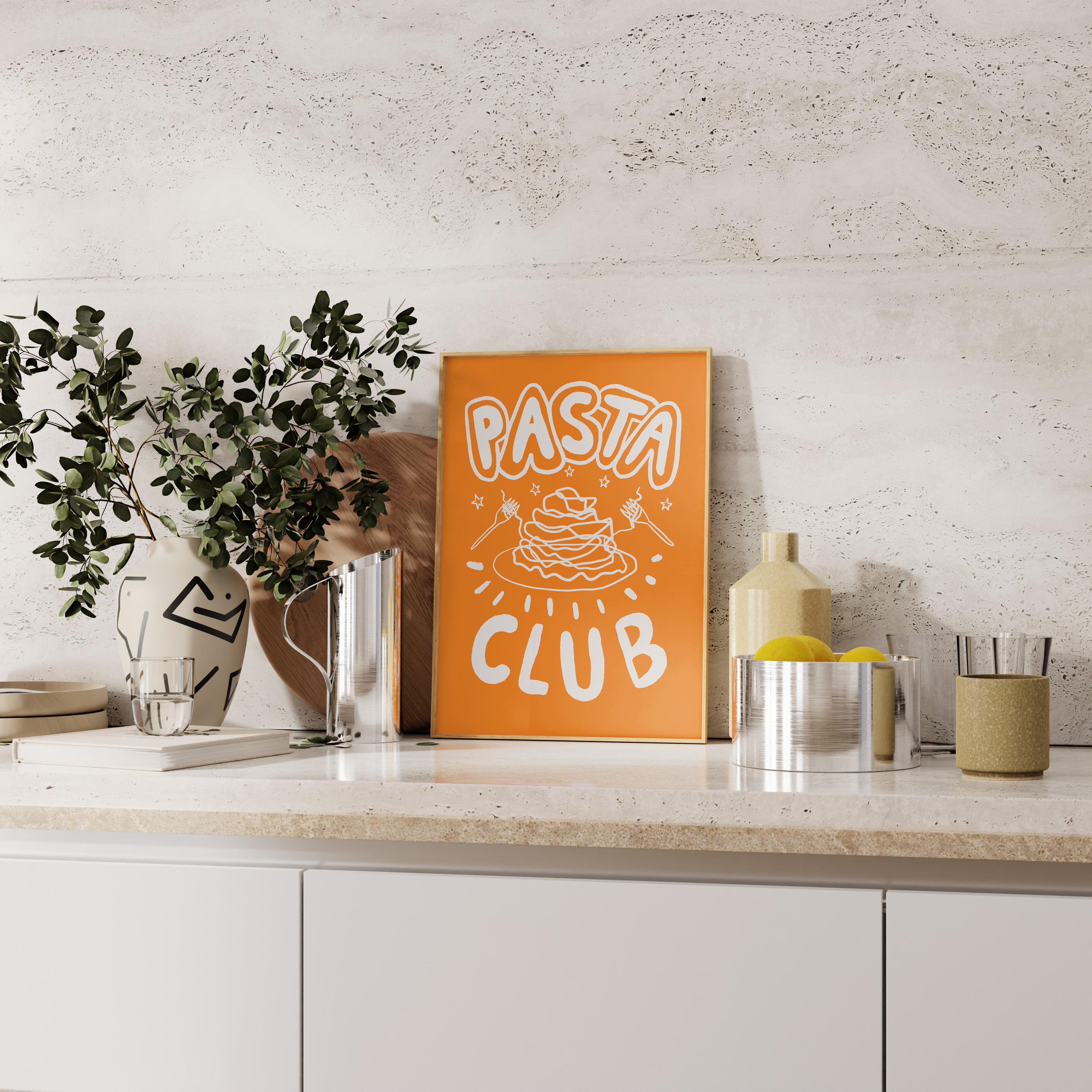 POSTER PASTA CLUB ORANGE